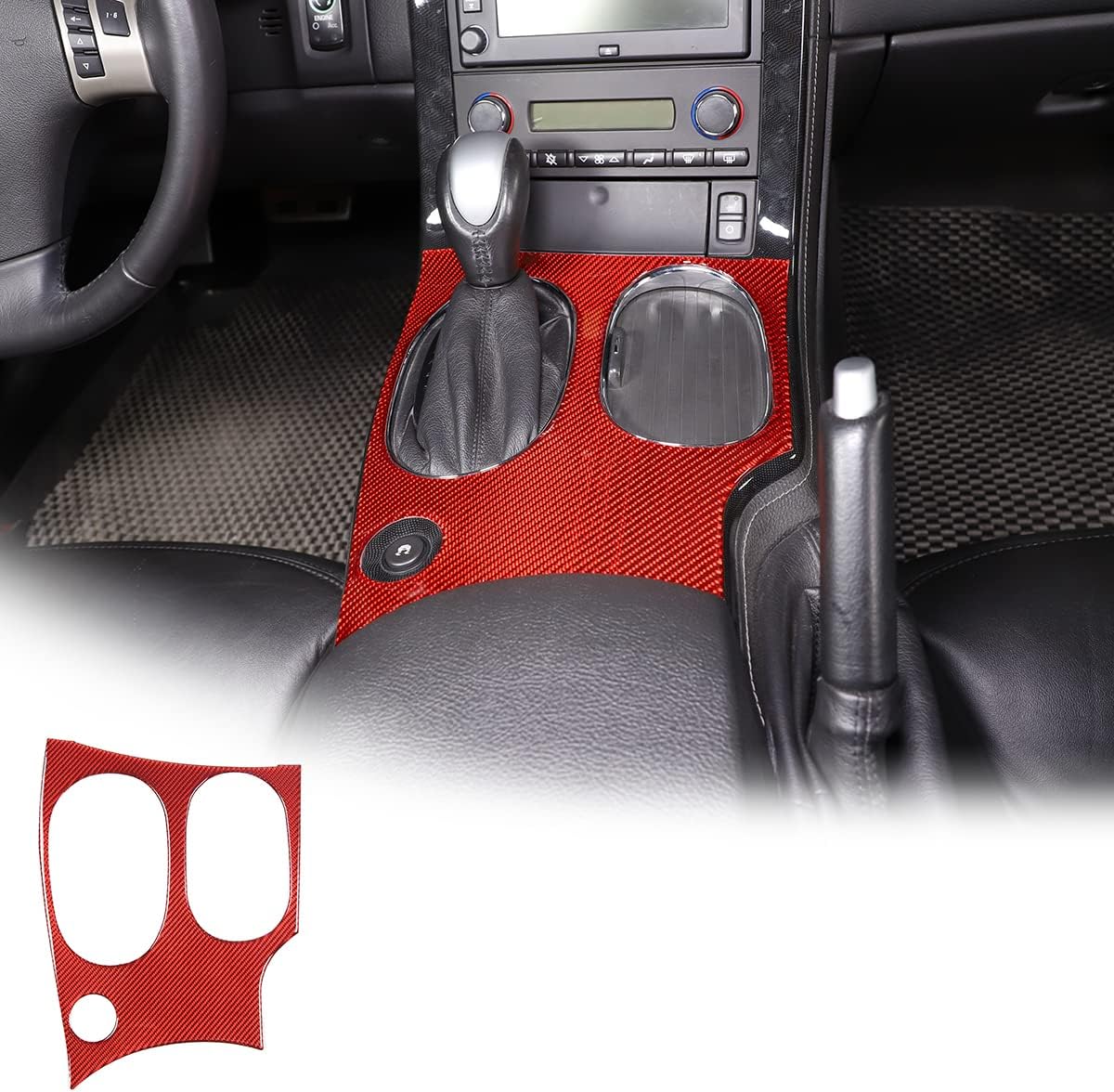 Pegatinas de fibra de carbono suave para coche, indicador de cambio central de automóvil, calcomanías para Chevrolet Corvette C6 2005-2013