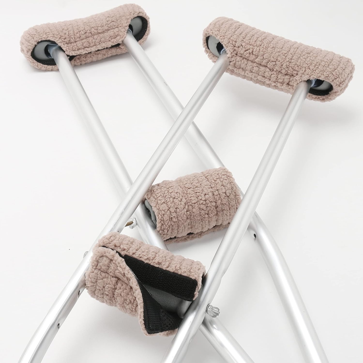 Almohadillas para muletas  Acolchado para muleta de brazo  Funda de almohada universal acolchada para axilas con mango de antebrazo para empuñaduras