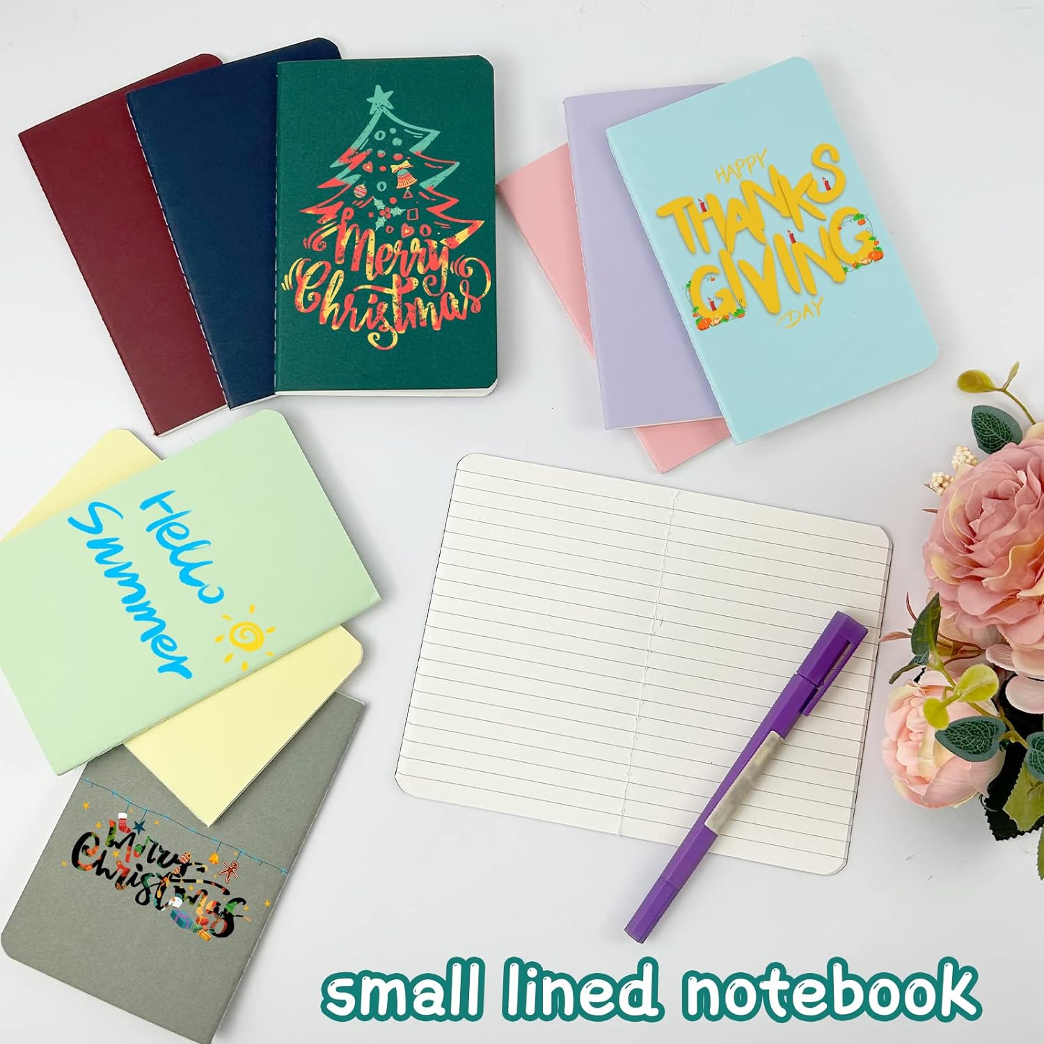 Paquete de 60 cuadernos pequeños, mini cuadernos de bolsillo a granel, diario a granel de 3.5 x 5.5 pulgadas, bloc de notas forrado con cubierta