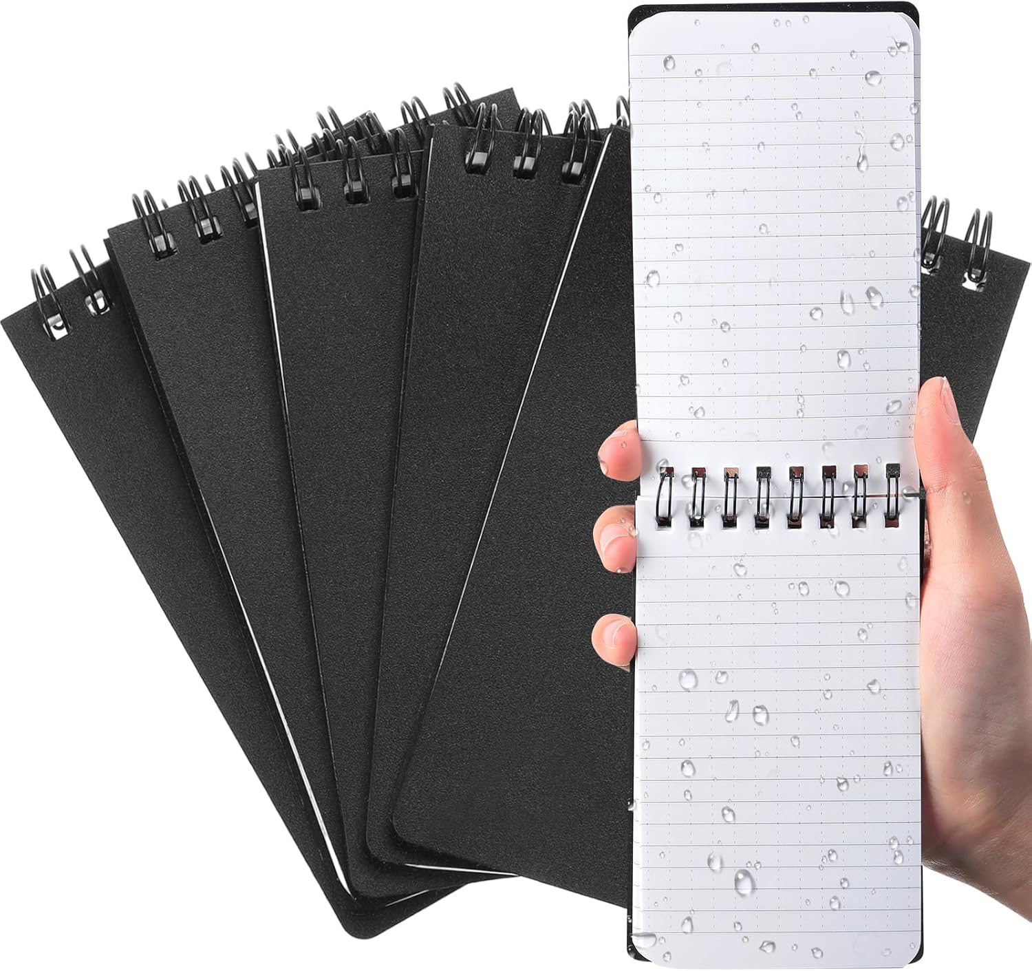 12 cuadernos impermeables de 3 x 5 pulgadas, bloc de notas de bolsillo para todo tipo de clima, bloc de notas de policía, resistente a la