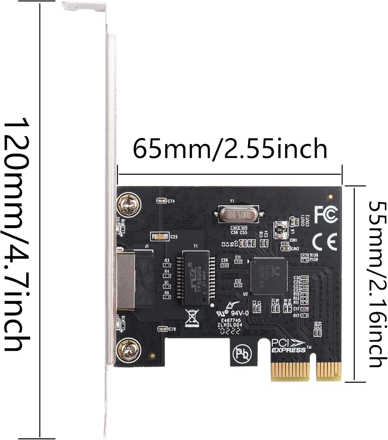 GINTOOYUN Gigabit Ethernet PCI Express, 1 puerto PCIE Gigabit Nic PCI-E tarjeta de red 101001000Mbps RJ45 VLAN adaptador convertidor