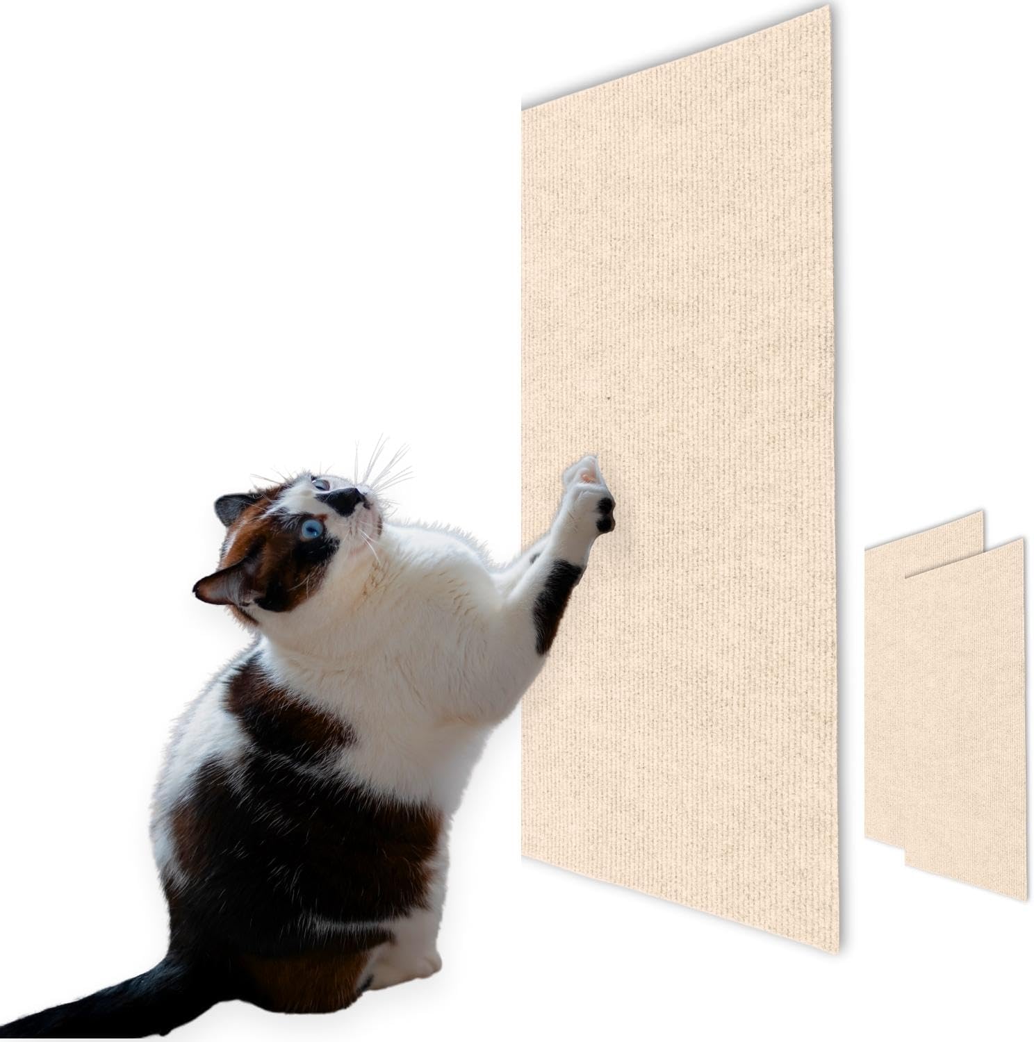 Tapete para arañazos para gatos (paquete de 3), 23.6 x 11.8 pulgadas, reemplazo autoadhesivo versátil fácil de usar para árboles de gatos, muebles