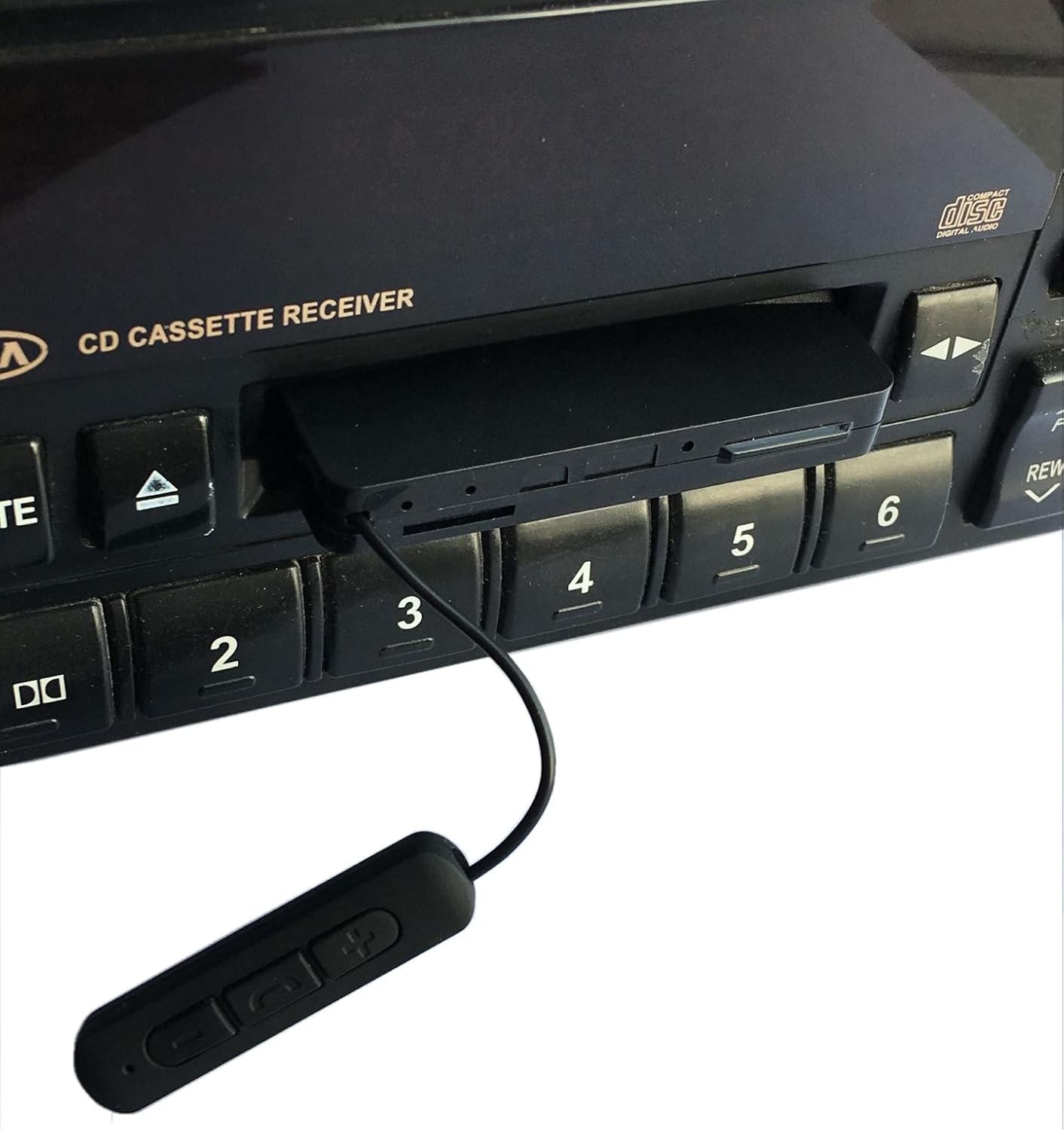 Adaptador de casete para coche Bluetooth Audio Receptor Trabajo Mientras Carga Soporte TF Tarjeta