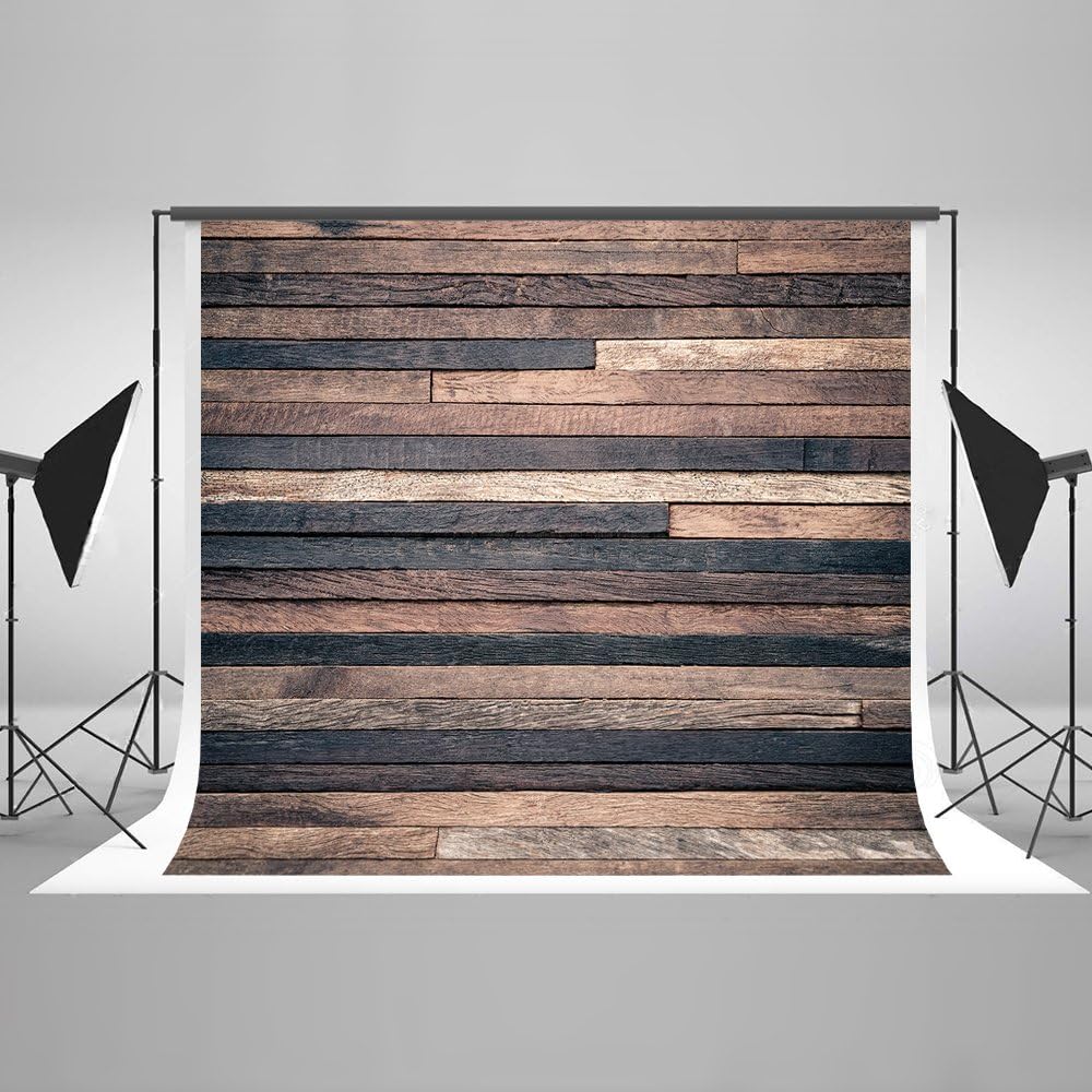 Kate Fondo de fotografía de madera oscura de 7 pies de ancho x 5 pies de alto, fondo retro de madera marrón para fotos Potrait, accesorios de