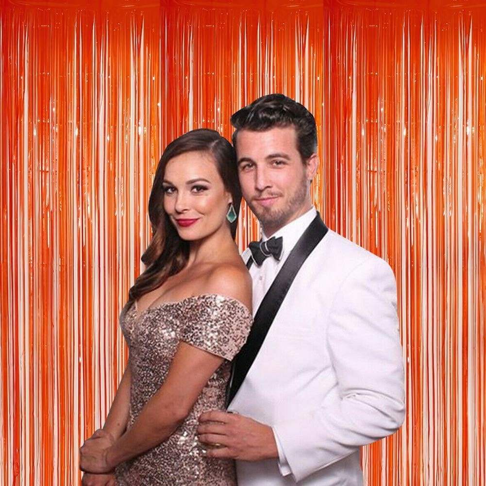 Twinkle Star 4 Pack Photo Booth Backdrop 3FT x 8FT Metallic Tinsel Foil Fringe Curtains Environmental Background for Birthday Wedding Party
