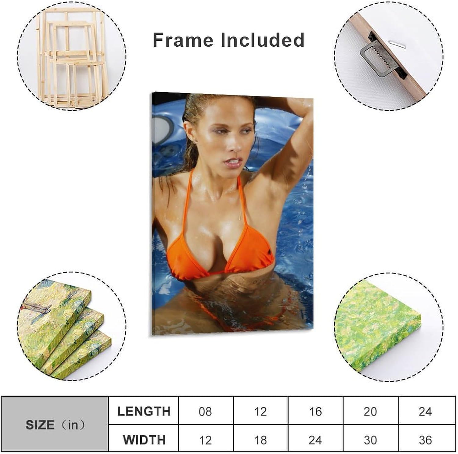 Póster de Bonnie-Jill Laflin, modelo caliente y sexy, para pared, póster de pintura fotográfica, decoración de habitación, decoración del hogar, 24