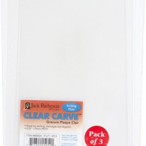Jack Richeson Clear Carve Paquete de 3 placas de grabado de 5 x 7 pulgadas Jack Richeson Clear Carve Paquete de 3 placas de grabado de 5 x 7 pulgadas