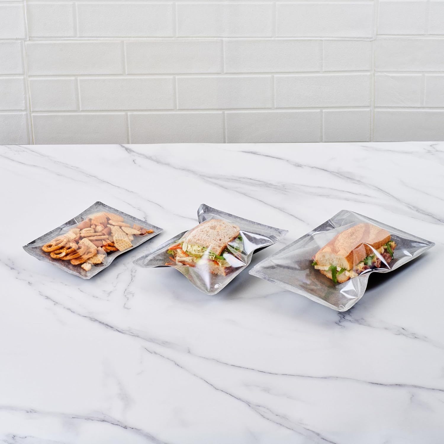 Restaurantware Bag Tek – Bolsas de muestra de calor y sellado de 8.75 pulgadas, 100 bolsas de sellado térmico medianas, bolsas sellables con calor