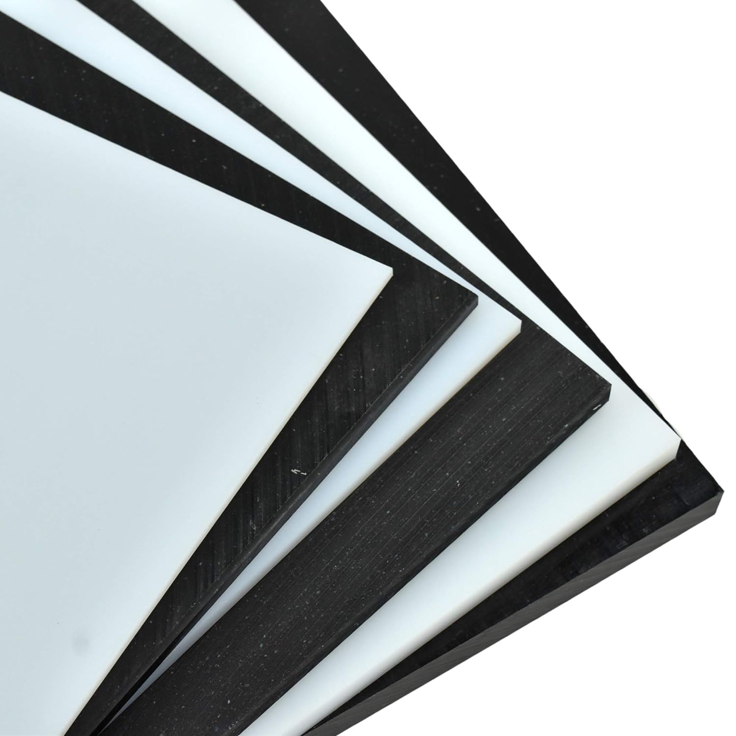 Repro – Lámina de plástico de polietileno UHMW, color negro, 1 x 12 x 12 pulgadas, tablero de polietileno de peso molecular ultra alto, tamaño 11.75