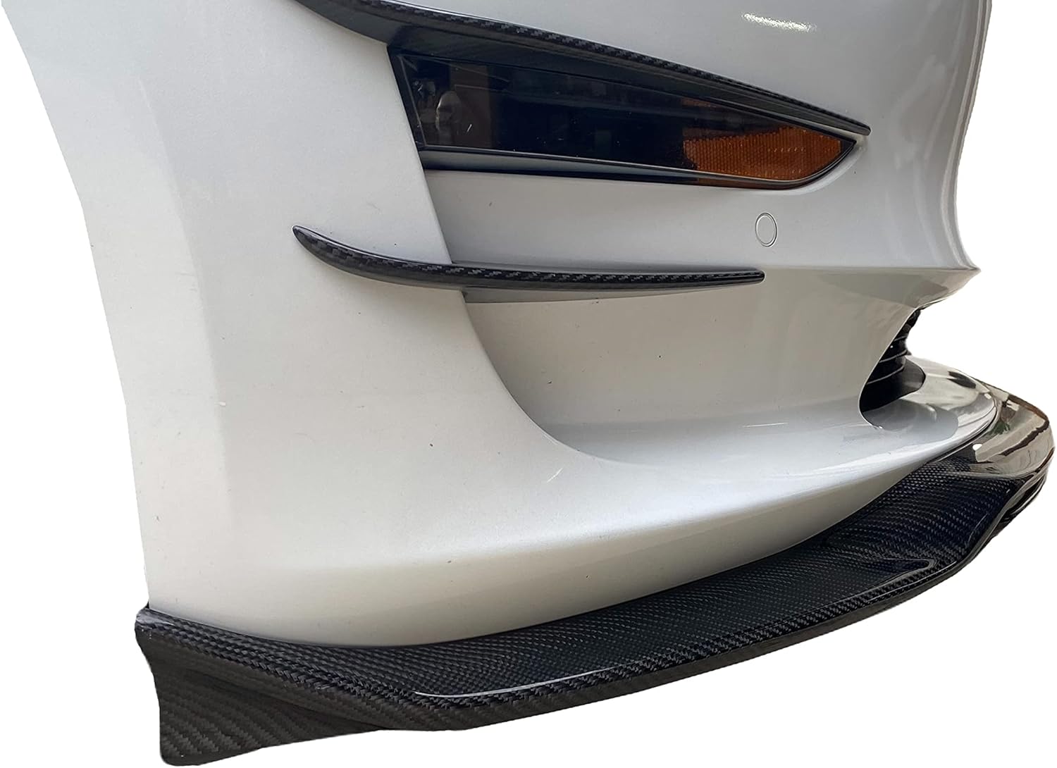 Tesla Model 3  Kit de labio de parachoques delantero de fibra de carbono 100% real para Tesla Model 3 2017 2018 2019 2020 2021
