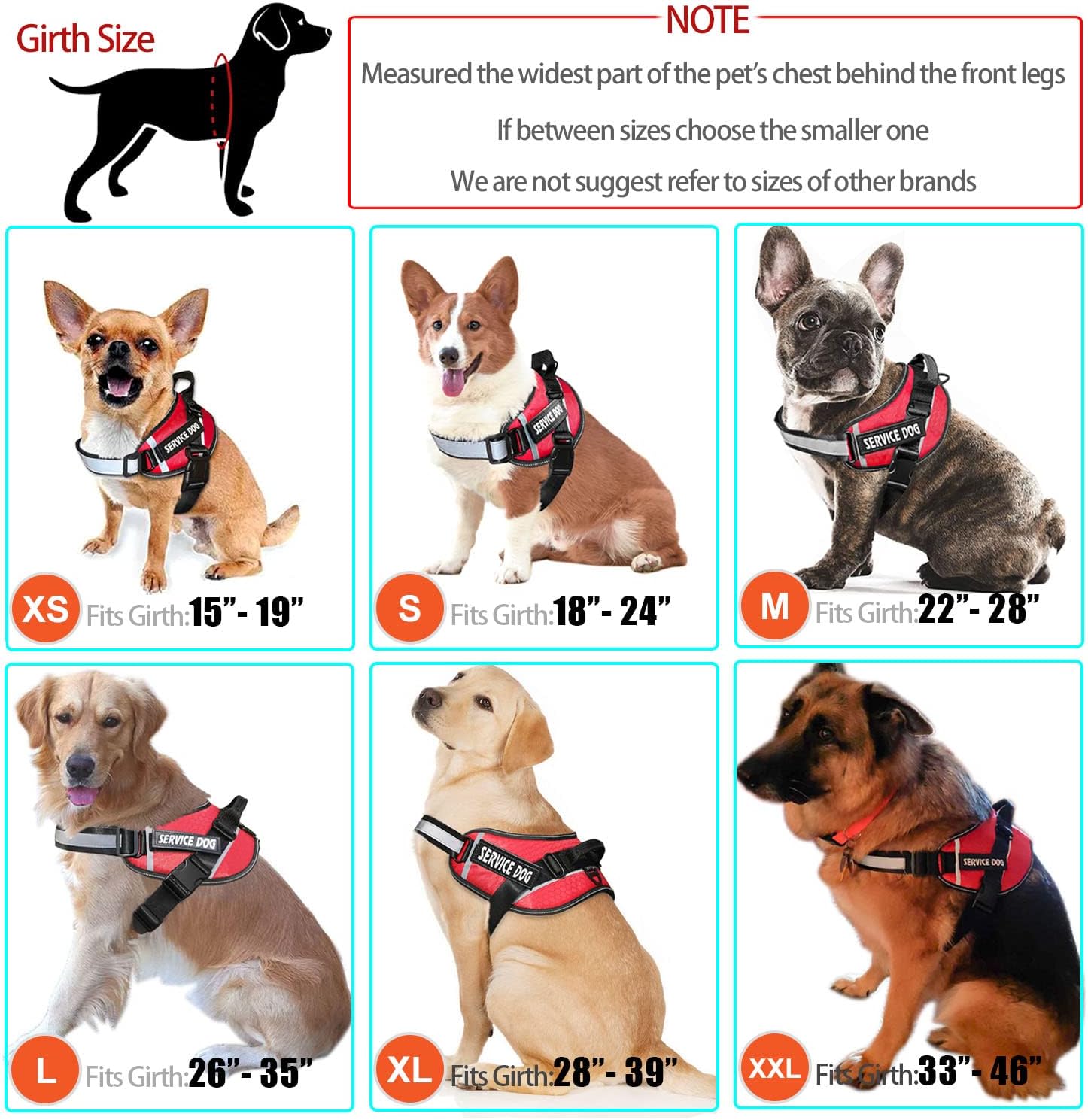 Chaleco de servicio para perro, 9 parches para perros, arnés y correa para perro con asa, arnés de chaleco para mascotas fácil de poner y quitar con