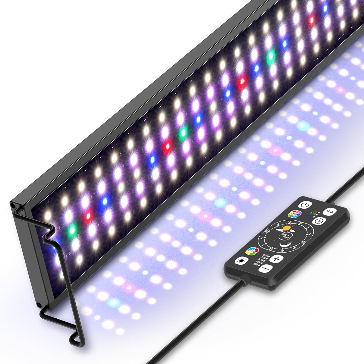 hygger Luz LED para acuario para pecera, iluminación de espectro completo con modo de ciclo día-noche 247 y temporizador de encendidoapagado