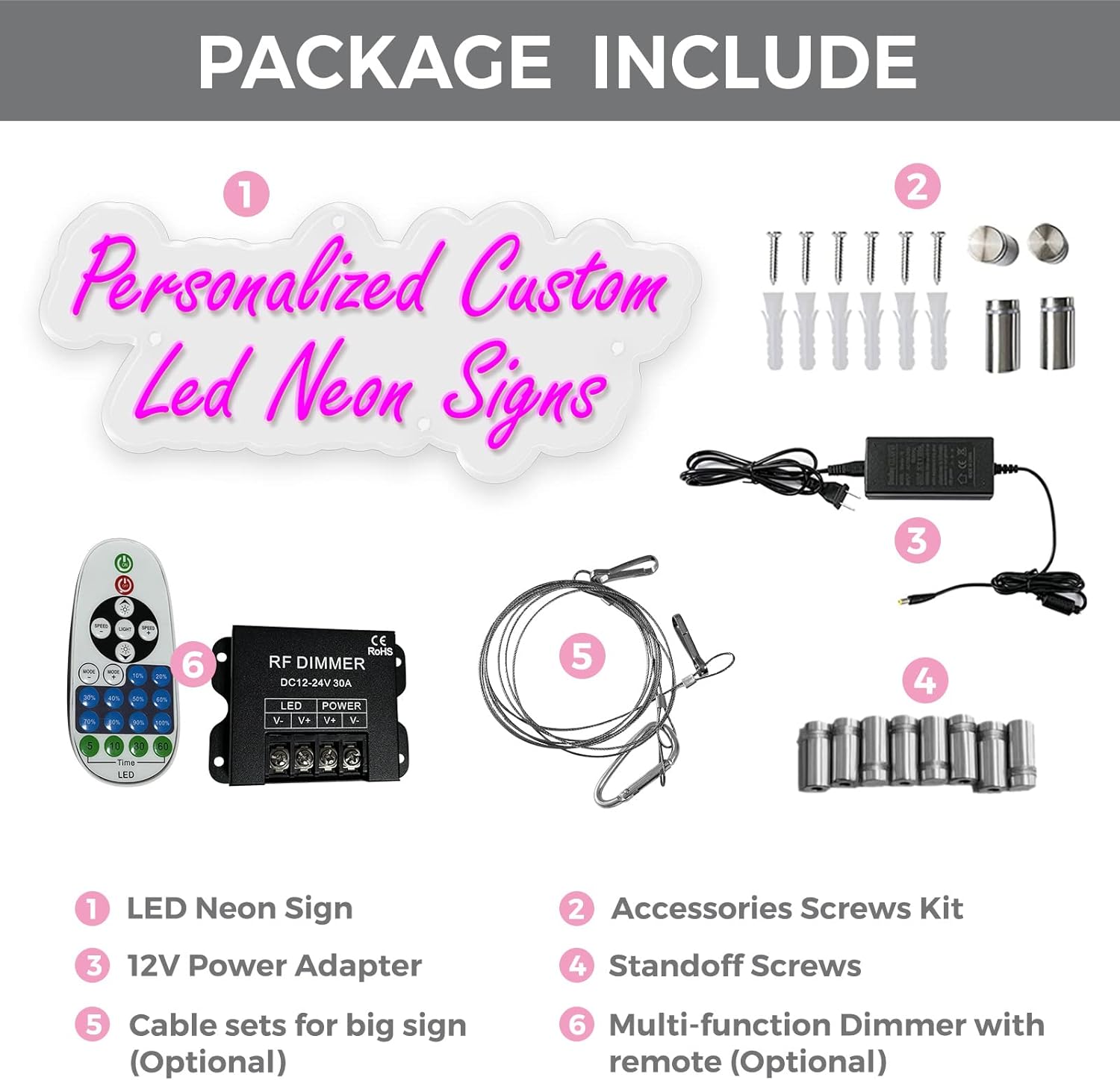 Letreros de neón personalizados, letreros LED de neón regulables personalizados para cumpleaños familiar, bar, boda, fiesta, luz nocturna y logotipo