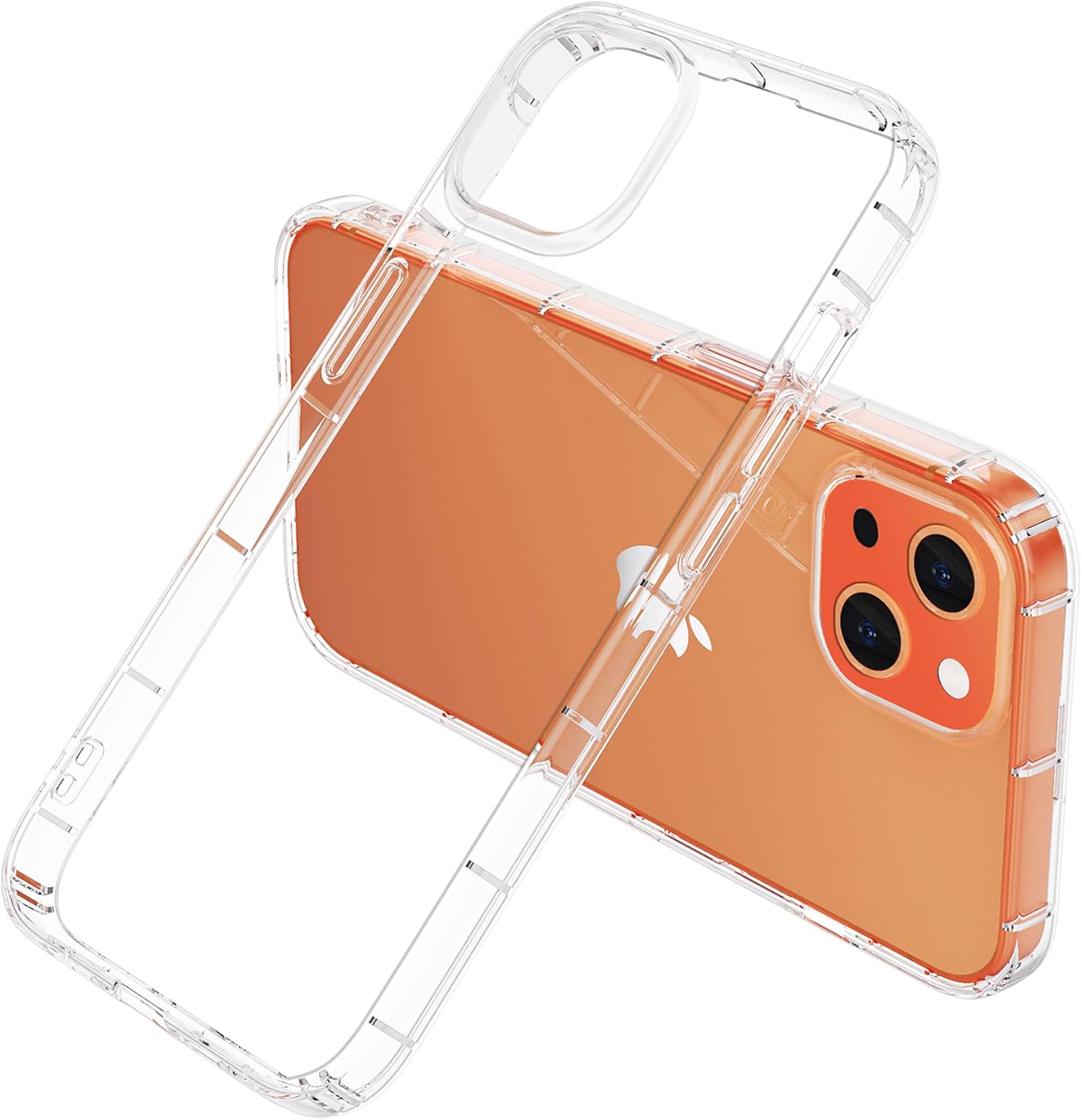 QUARK Crystal Clear Slim caso para iPhone 13 Mini TPU caso mejor que la cubierta de silicona soporta cargador inalámbrico Apple Phone Thin Carcasas
