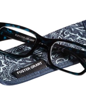 Foster Grant Mira Blue – Gafas de lectura para mujer, 1.25 con estuche suave Foster Grant Mira Blue – Gafas de lectura para mujer, 1.25 con estuche suave