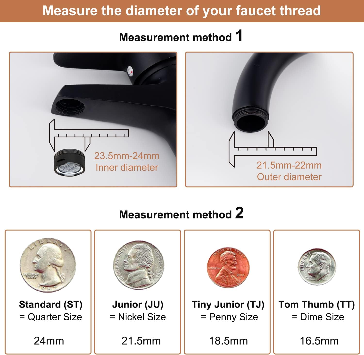 Hibbent Aireador de grifo hembra de doble función, ángulo extra grande de 1.8 GPM giratorio para fregadero de cocina, cabezal rociador giratorio de