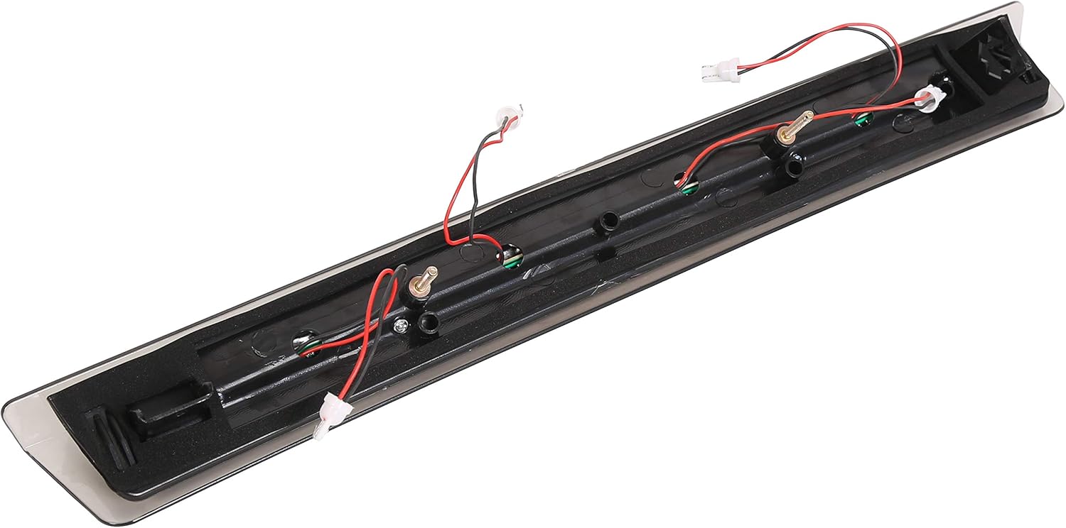 HECASA Tercera luz de freno LED 3 compatible con Ford Mustang 1999-2004 Centro de techo trasero de montaje alto, lámpara trasera con lente ahumada