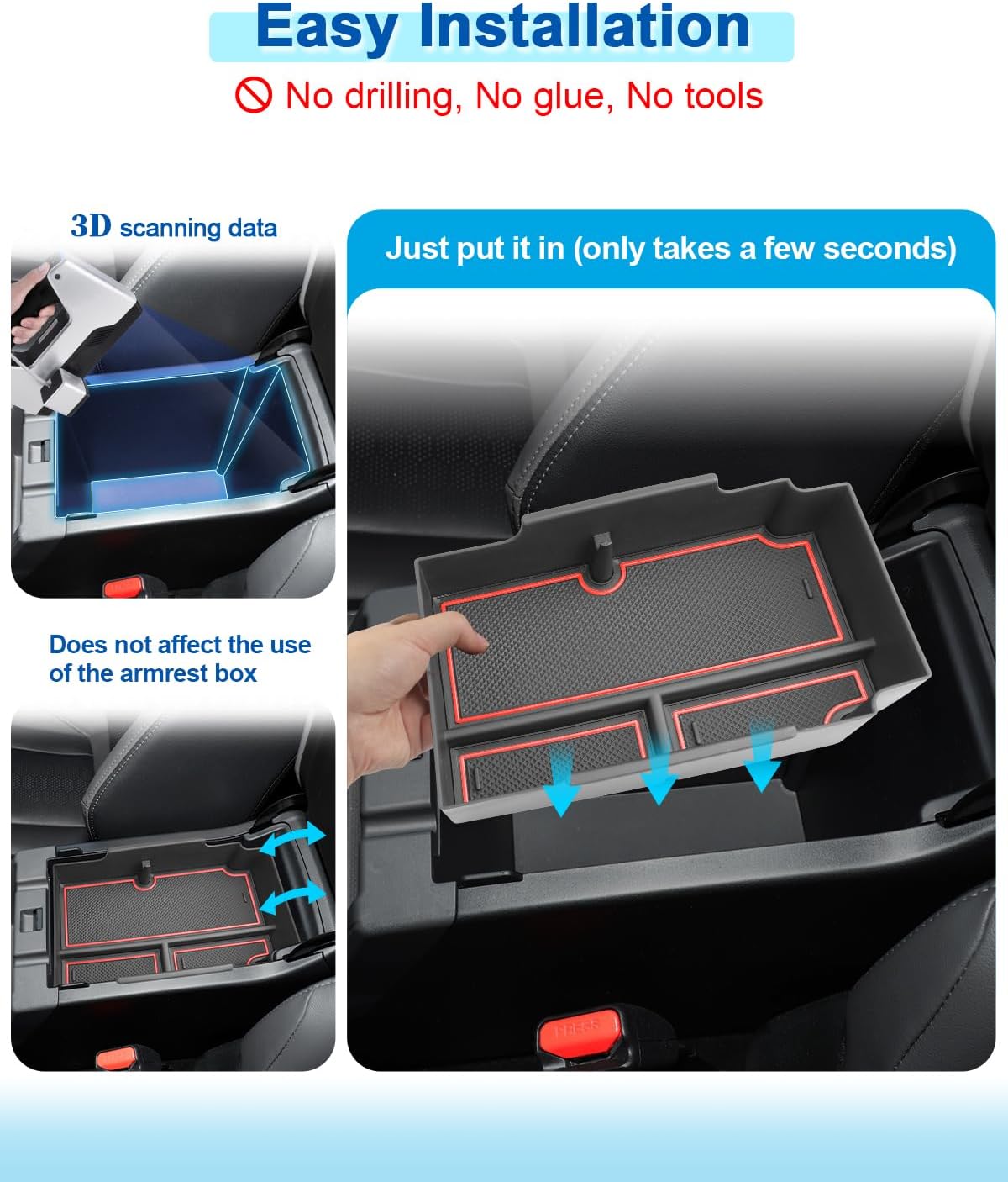 Organizador de consola central Crosstrek 2024 para Subaru Crosstrek (BasePremiumSportLimitedWilderness), inserto de bandeja de consola Crosstrek