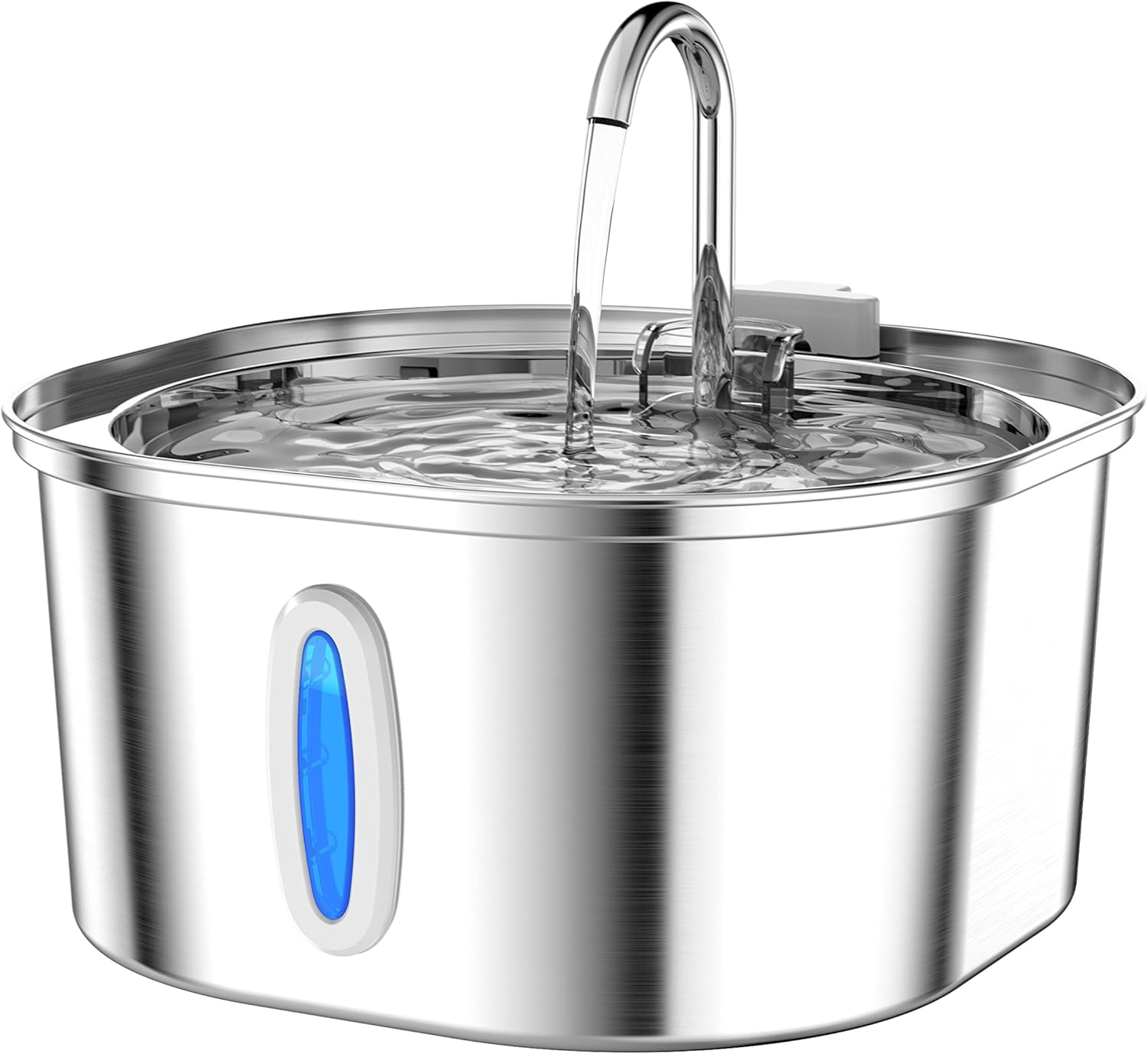 Fuente de agua para gatos  Fuente de agua para mascotas de acero inoxidable de 3.2L108 onzas para gatos en interiores, fuente de agua para perros