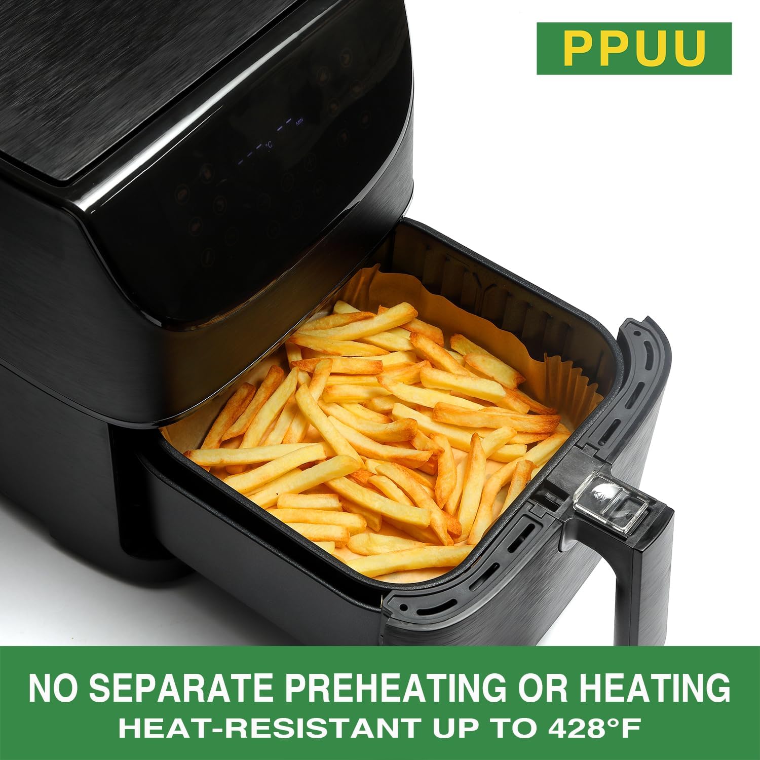 Forros desechables para freidora de aire, papel pergamino para freidora de aire de 6.5 pulgadas, compatible con COSORIChefmenInstantPot 3-5QT
