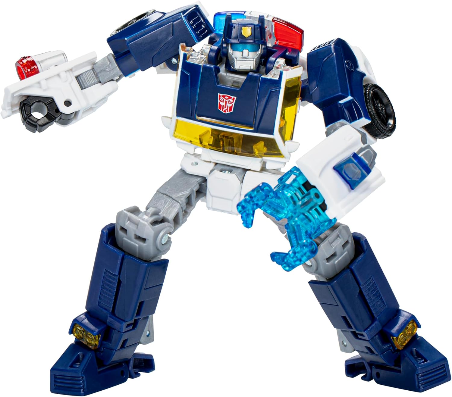 Transformers Legacy United Deluxe Class Rescue Bots Universe Autobot Chase, figura de acción de conversión de 5.5 pulgadas, 8+