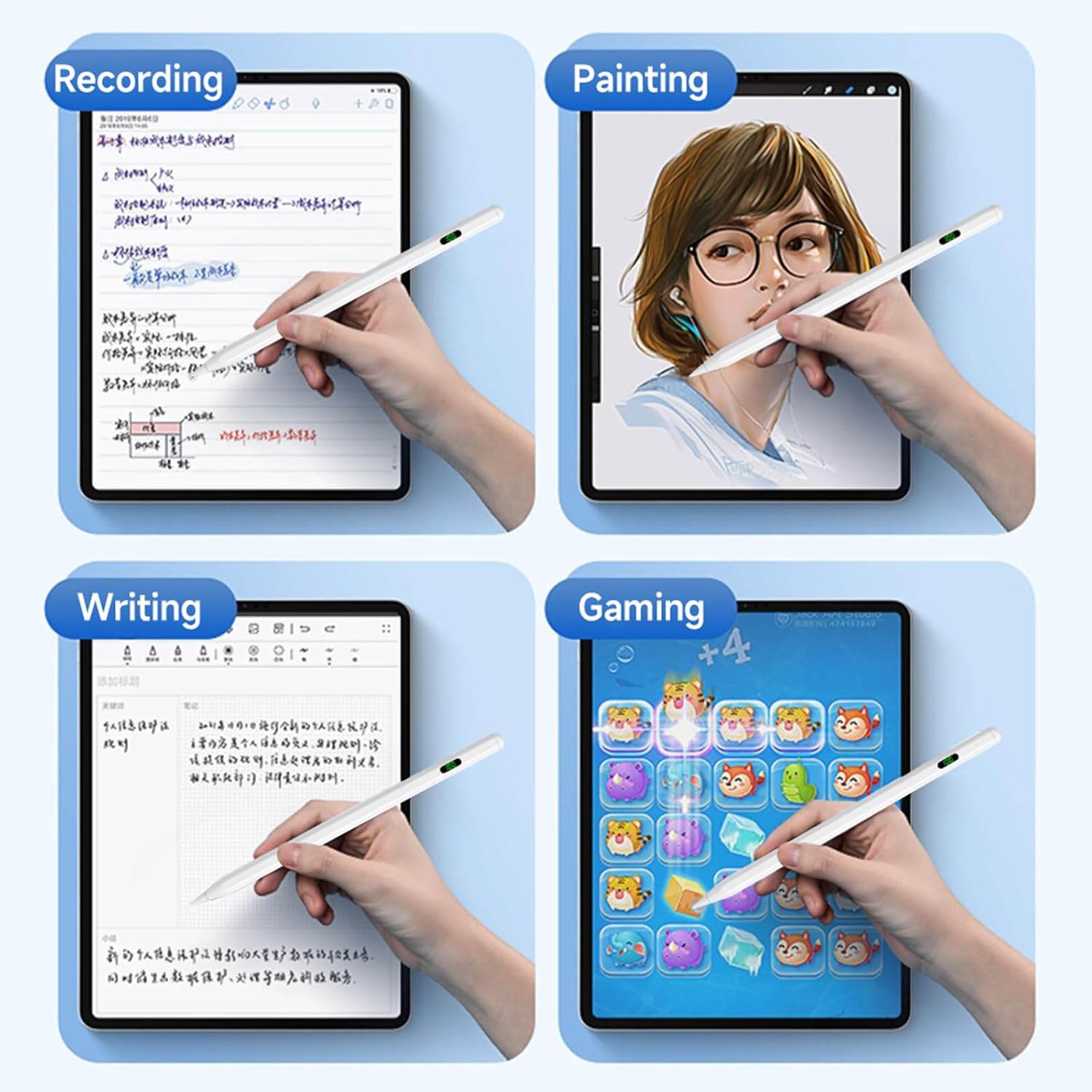 Lápiz óptico para Apple iPad Pencil10 9 generación, iPad Pencil para iPad Active Pencil compatible con Apple iPad Pro 11 y 12.9 pulgadas, iPad 876