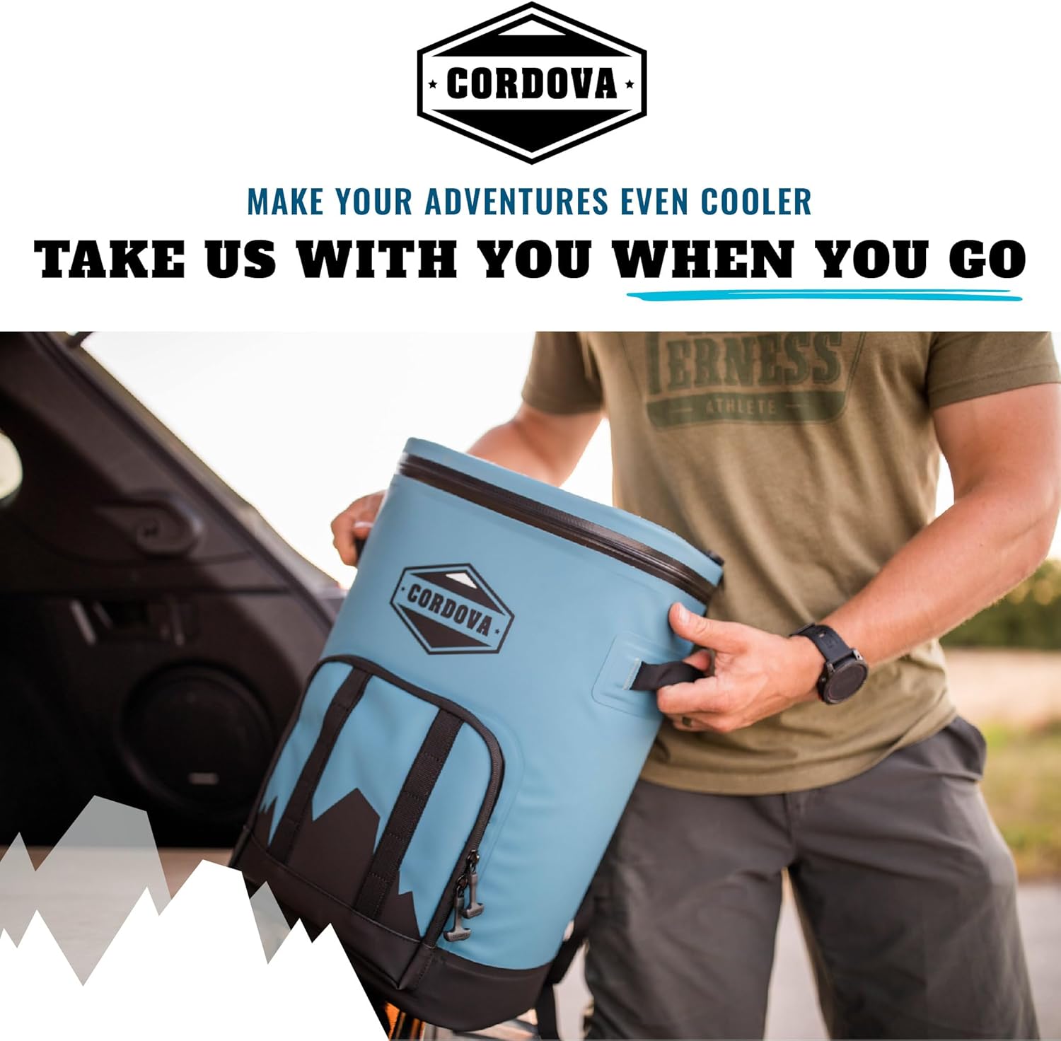 Cordova Outdoors Mochila Backcountry Class con enfriador suave, bolsa térmica aislada, con aislamiento de espuma, duradera, protección UV