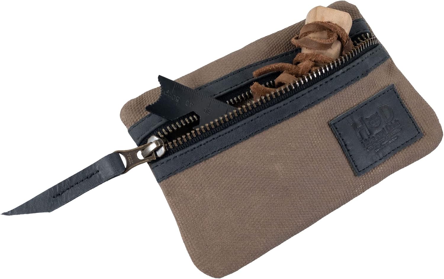 Hide & Drink, Bolsa de bolsillo multiherramienta, bolsa compacta multiusos con cremallera, mini estuche de herramientas de camping, lona encerada,