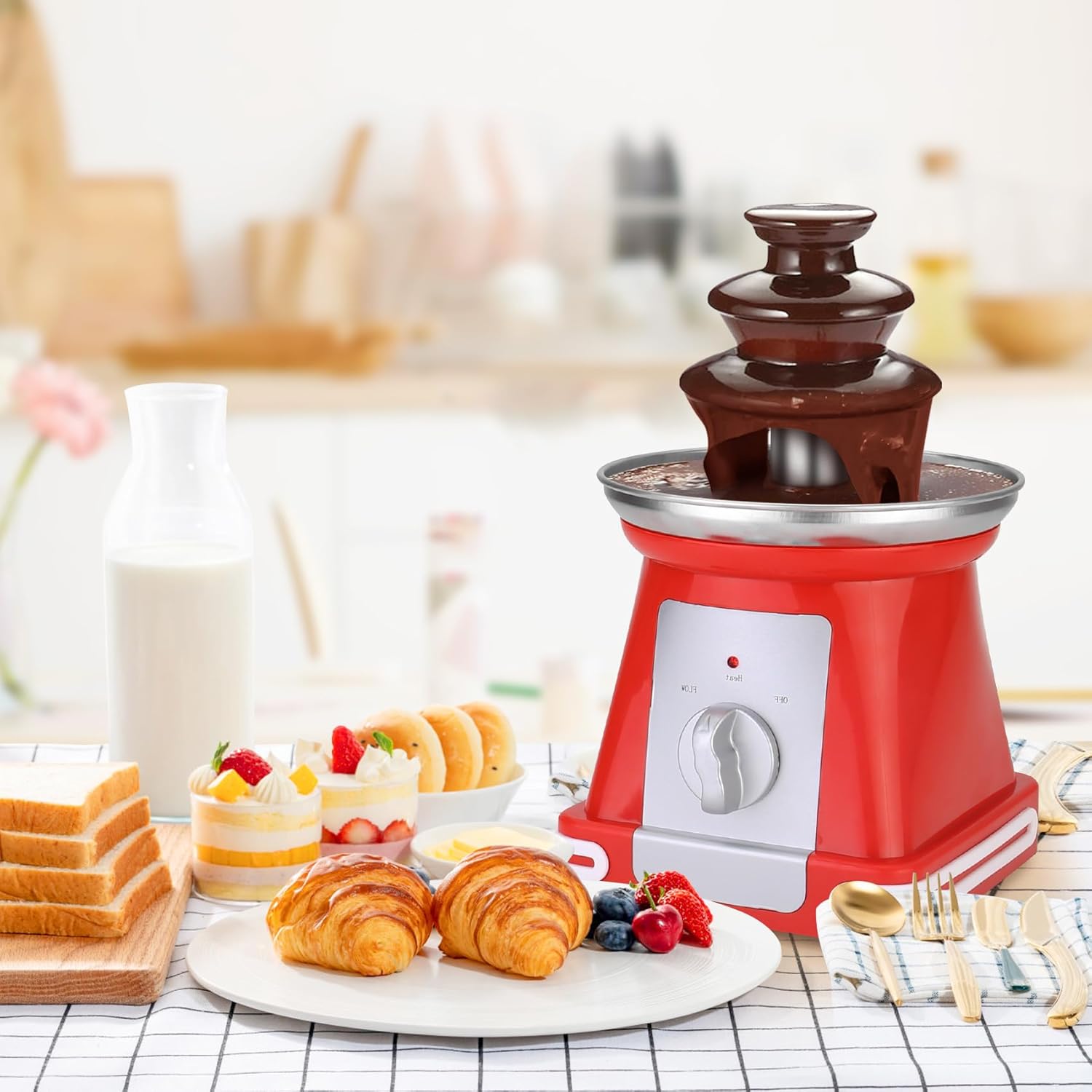 Mini fuente de chocolate para fiesta, máquina de fuente de chocolate para queso de nacho, salsa de barbacoa, licores de ranchos, fuente de fondue de
