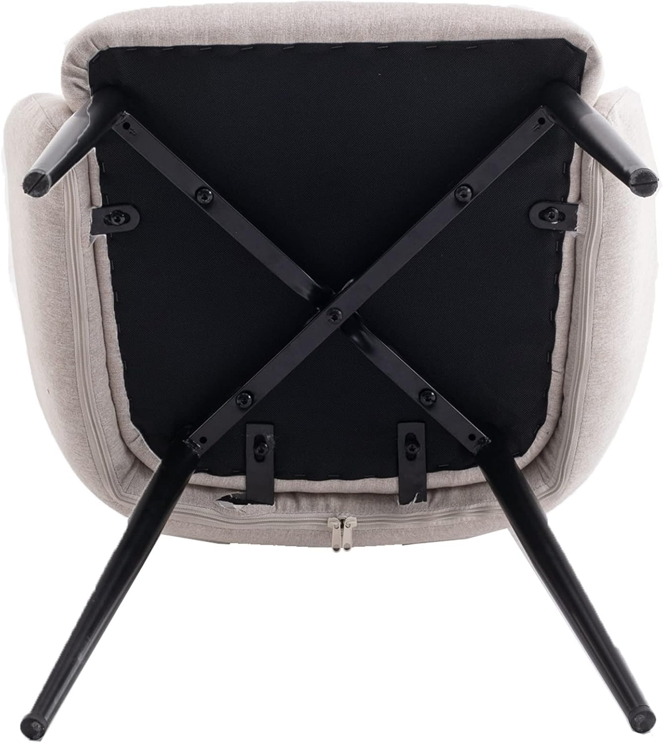 Juego de 2 sillas de comedor con brazos, silla de cocina con respaldo medio, cómoda silla tapizada, silla de ocio con patas de metal para comedor,