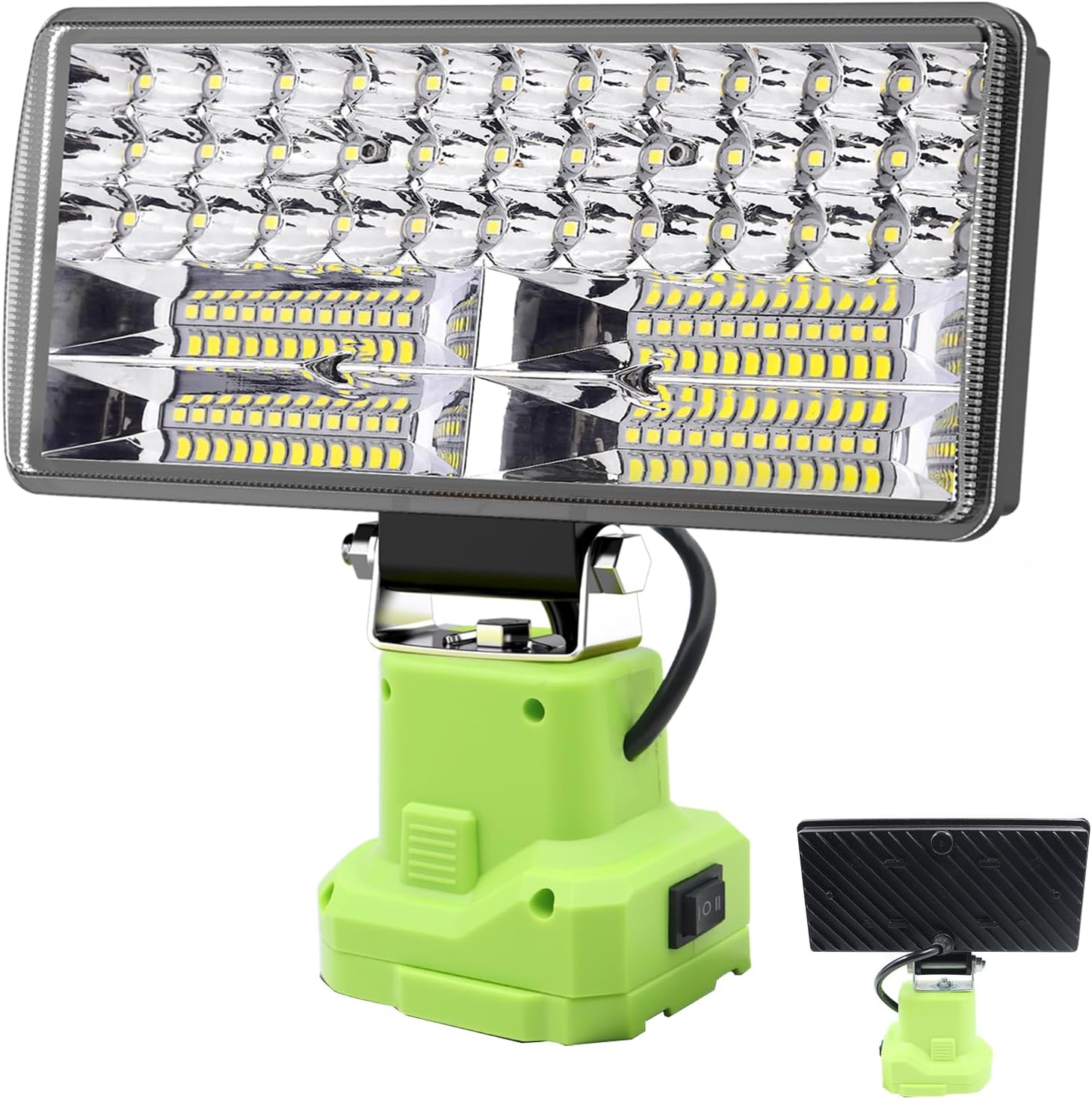 Luces de trabajo LED inalámbricas de 6000 lm de 38 W, compatibles con batería Ryobi de 18 V20 V, linterna portátil súper brillante, luz de