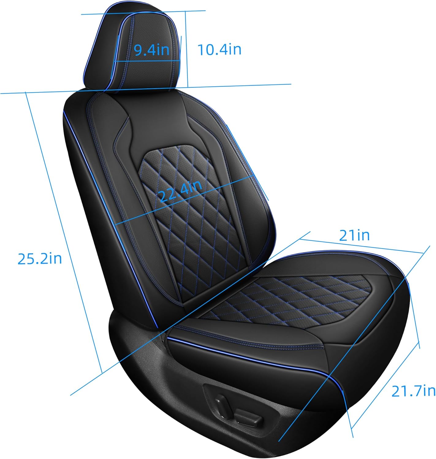 FREESOO Juego completo de fundas de asiento de cuero, Toyota Camry Corolla de 5 asientos para automóviles, ajuste universal para la mayoría de
