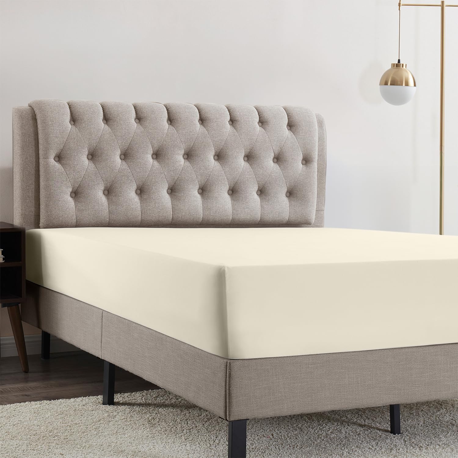 Sábanas de cama individual XL  Sábana bajera ajustable de 14 a 16 pulgadas individual XL  Sábana bajera súper suave individual XL  Sábanas bajeras