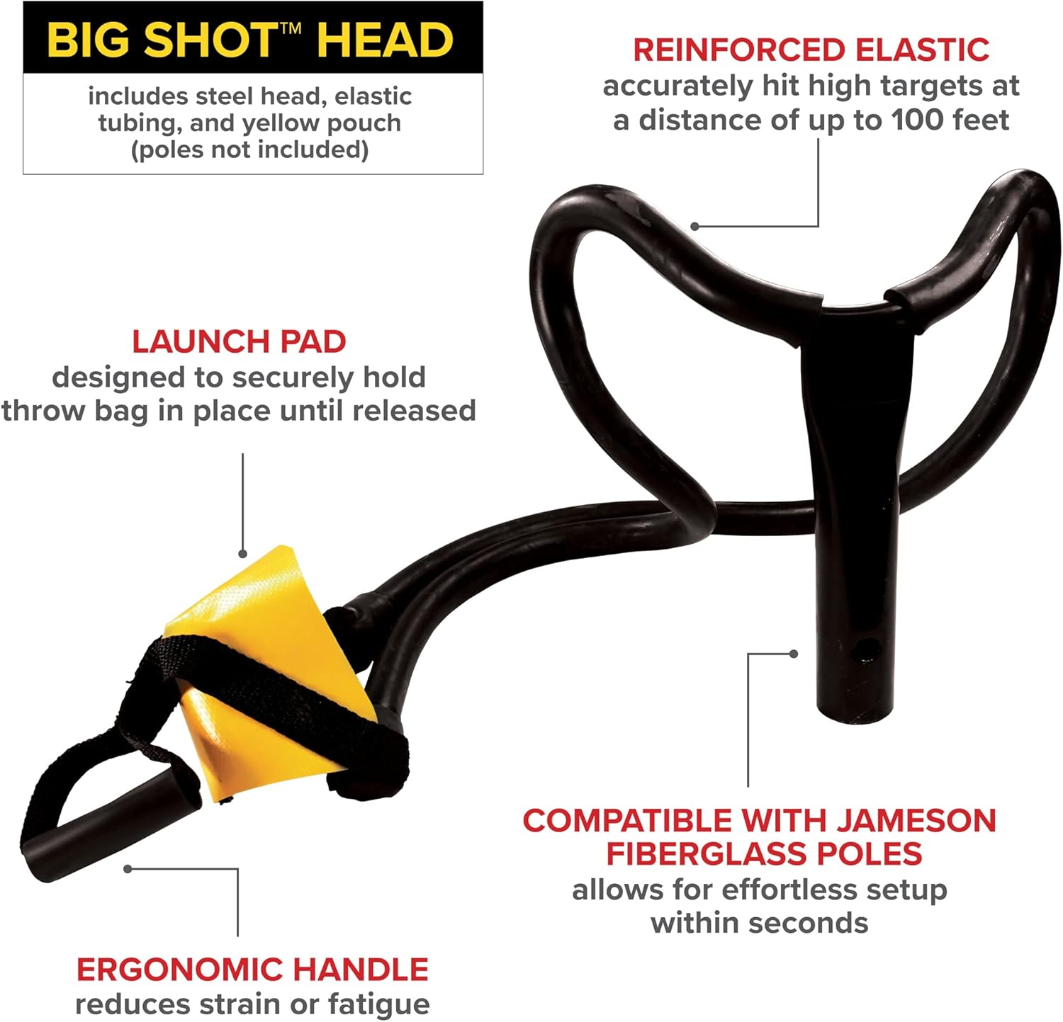 Jameson BIGSHOT SLING SHOT THROWLINE LAUNCHER ARBORISTA DOS 4′ POLES ARBORISTA