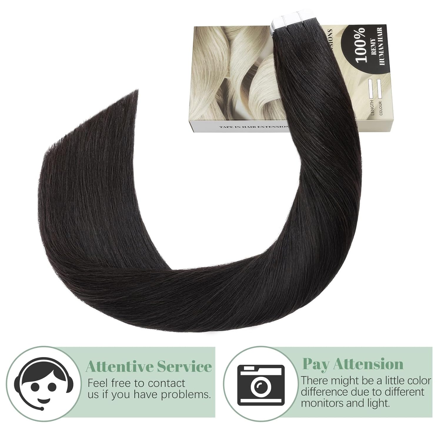 SEGO Extensiones de cabello humano con cinta, 20 unidades, 1.76 ozpaquete, extensiones de cabello humano Remy, lacio, sin costuras, para mujeres,
