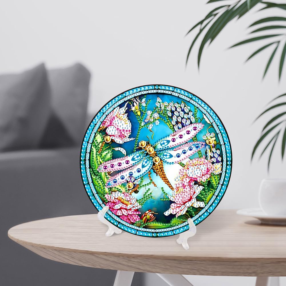 Orgone Pintura de diamante de libélula 5D, adornos de escritorio, decoración de mesa de arte de diamantes por números, mosaico, manualidades, hogar,