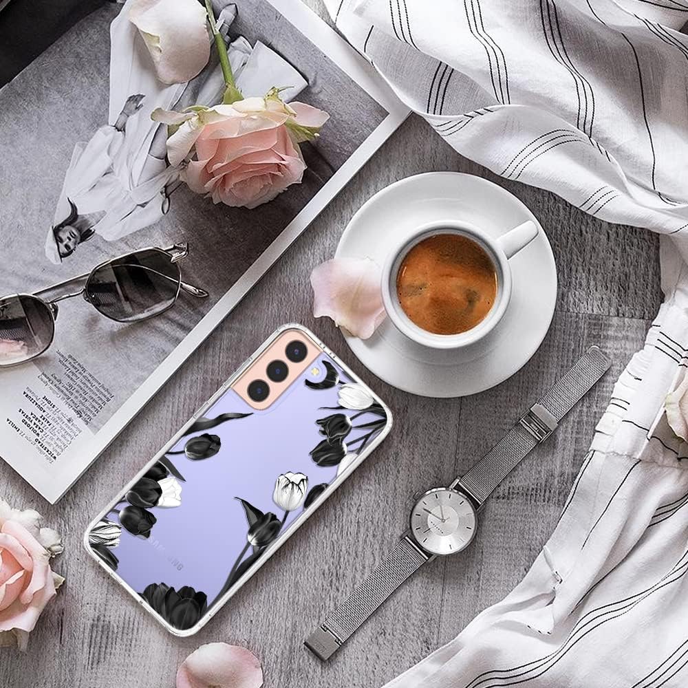 MOSNOVO Funda diseñada para Galaxy S21, protección contra caídas de grado militar de 6.6 pies, funda transparente a prueba de golpes para Samsung