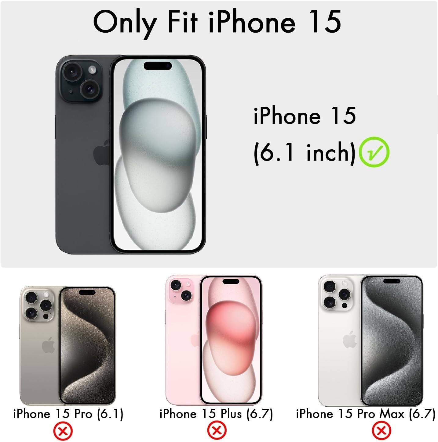 MINSCOSE Funda magnética para iPhone 15 compatible con Magsafe, bonito marco ondulado rizado con diseños de moda transparentes, TPU suave a prueba