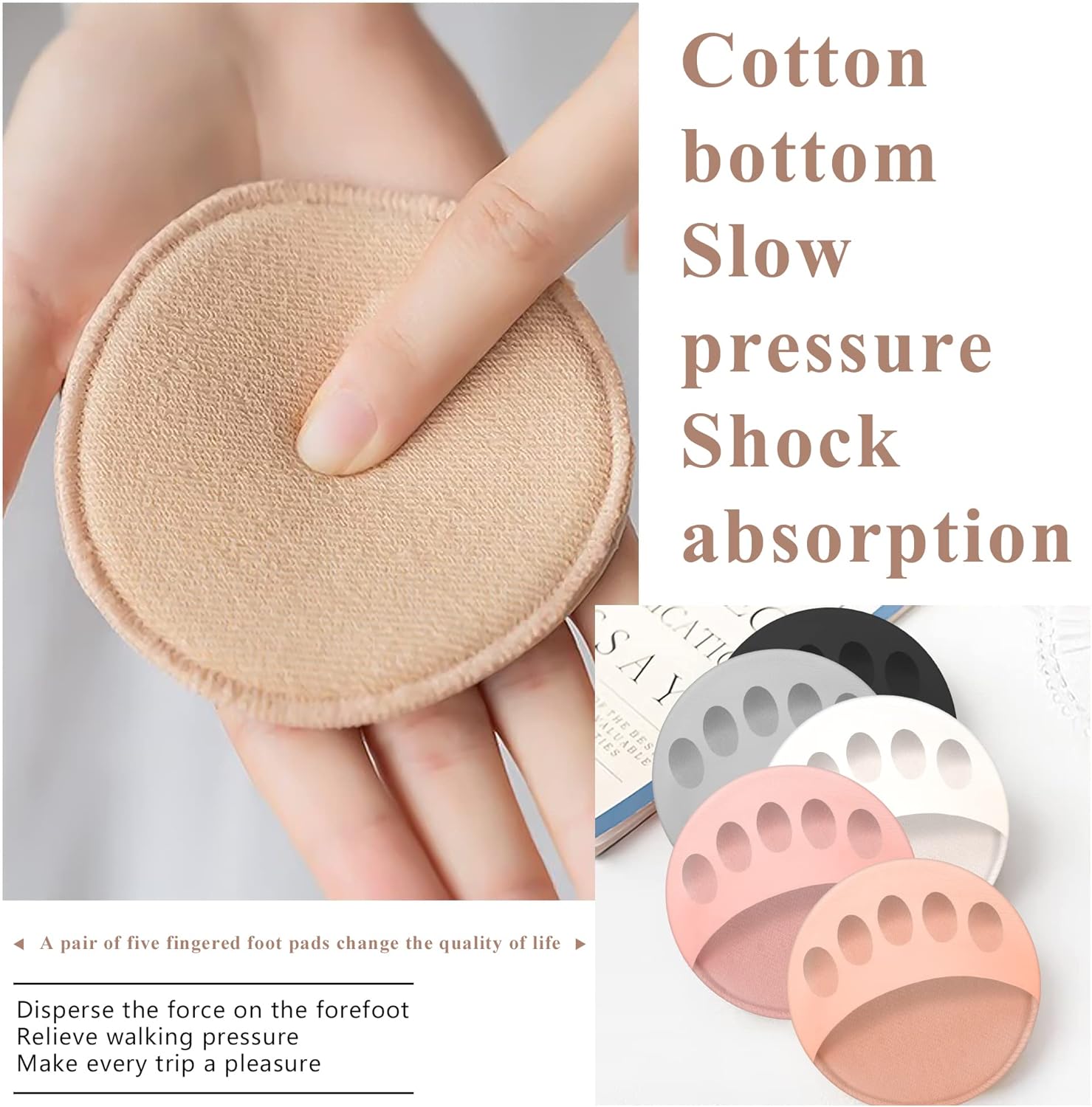 Cojines de bola de pie, almohadillas metatarsianas de tela de nido de abeja, almohadillas invisibles para mujeres y hombres, almohadillas