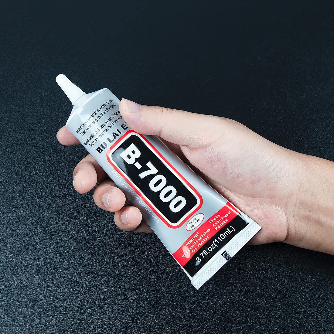 B-7000 – Pegamento B7000 de 3.7 fl oz, adhesivo industrial multiusos de alto grado B7000, adhesivos transparentes semifluidos adecuados para