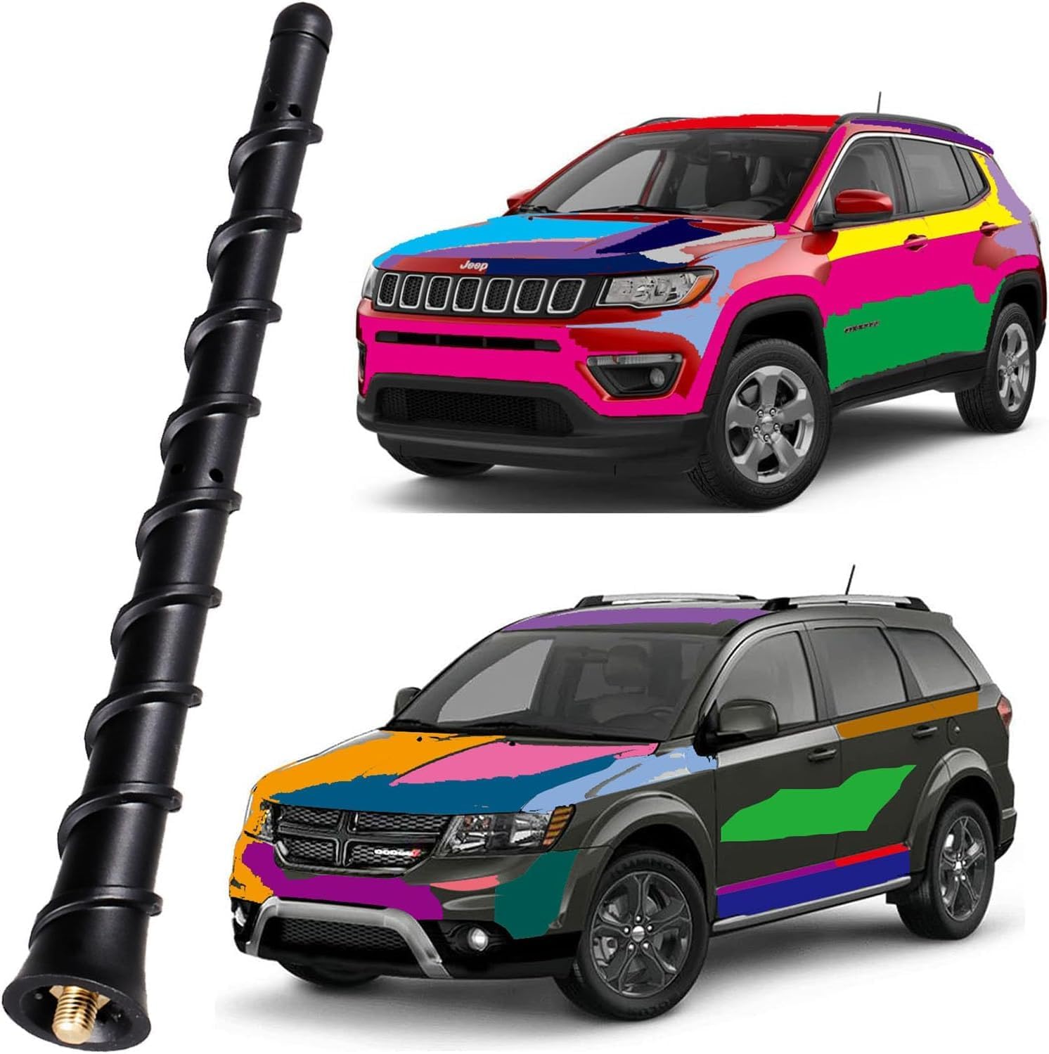 Antena compatible con Jeep Cherokee 2011-2023, accesorios Grand Cherokee, Renegade, Compass, Liberty, Chrysler 200, Dodge Durango, Avenger, Dart,