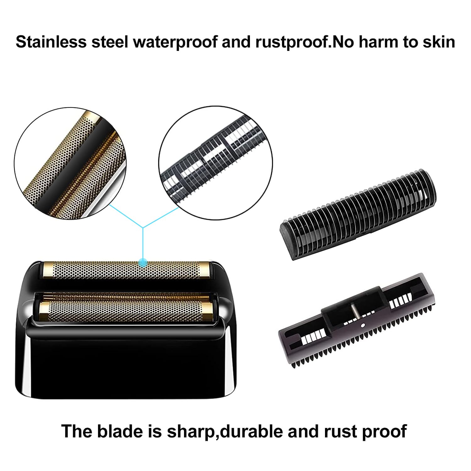 4 piezas de papel de repuesto y cortadores compatibles con la afeitadora BaBylissPRO de doble lámina, lámina de repuesto compatible con la