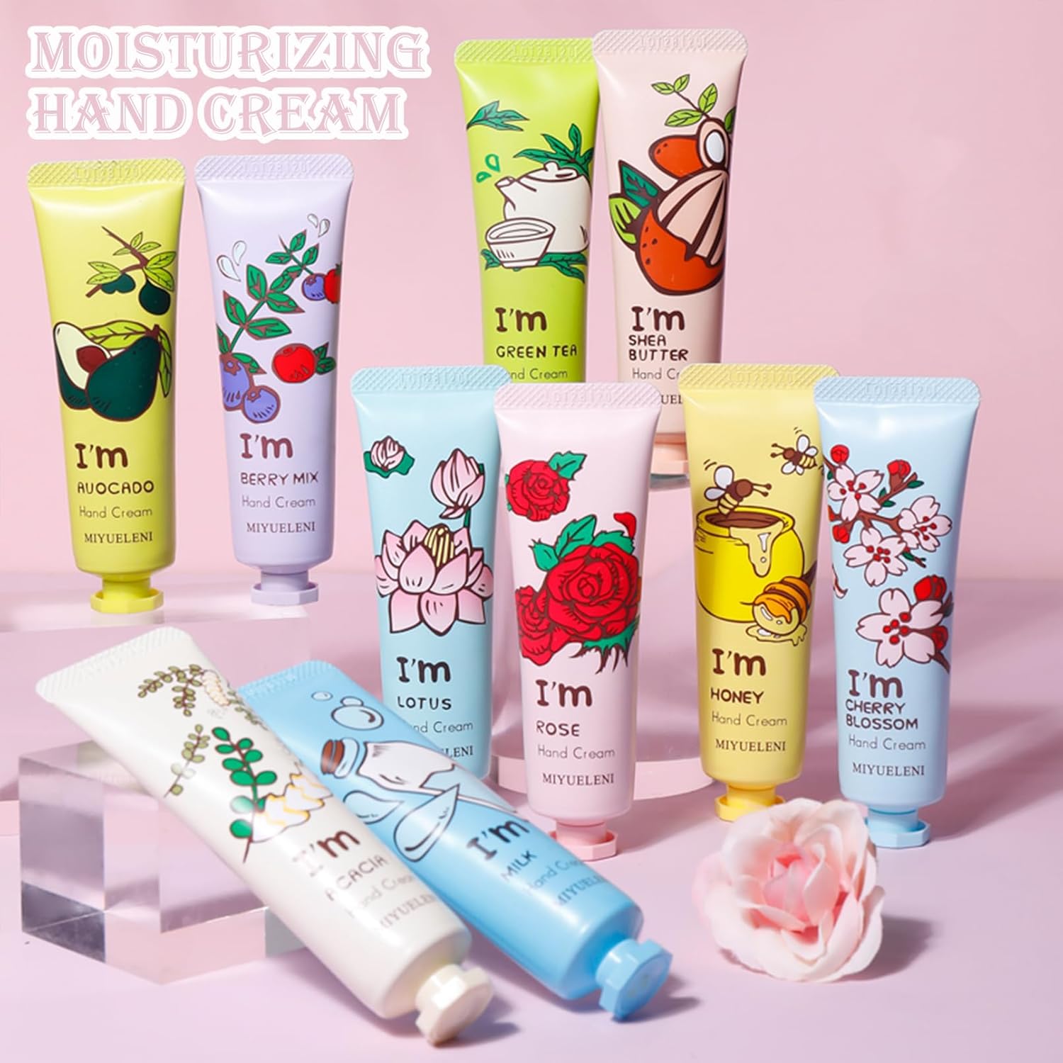 ailixinda Paquete de 20 unidades de crema de manos, crema para el cuidado de las manos, regalo para mujeres, loción de manos de tamaño de viaje para