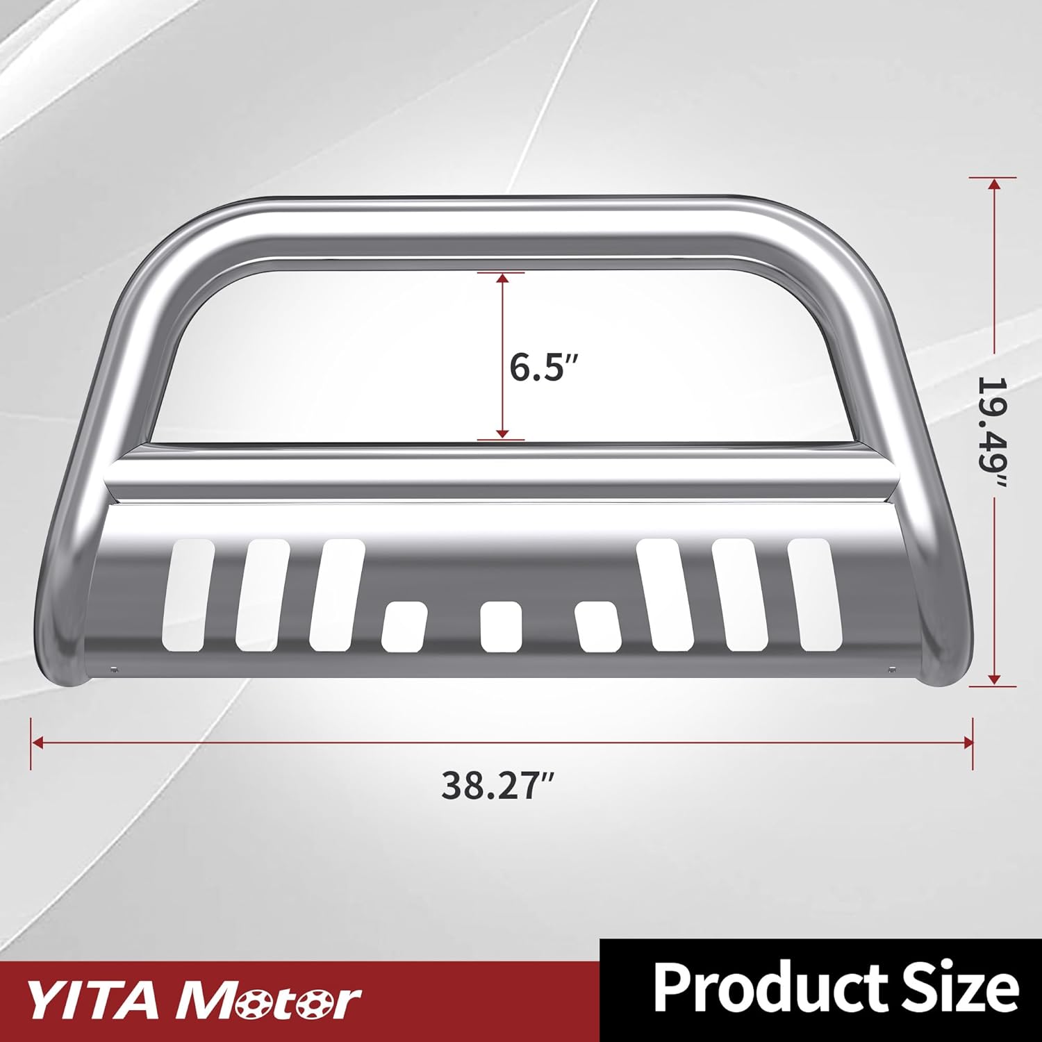 YITAMOTOR Bull Bar compatible con Toyota Tacoma 2016-2023 (excluye los modelos TRD), protector de cepillo de tubo de 3 pulgadas, barra de empuje de