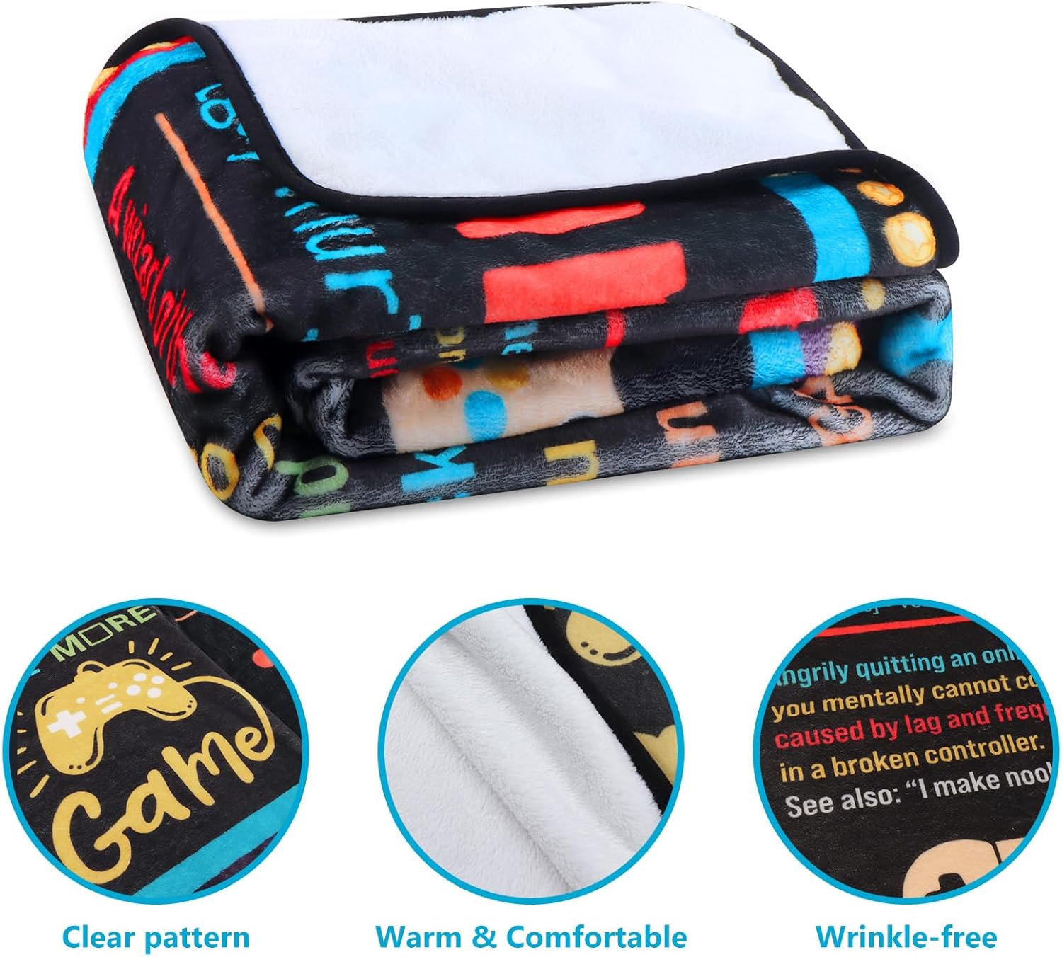 Regalos para jugadores adolescentes, niños, mantas geniales de videojuegos para hombres, esposos, novios, accesorios de juego para habitación, manta