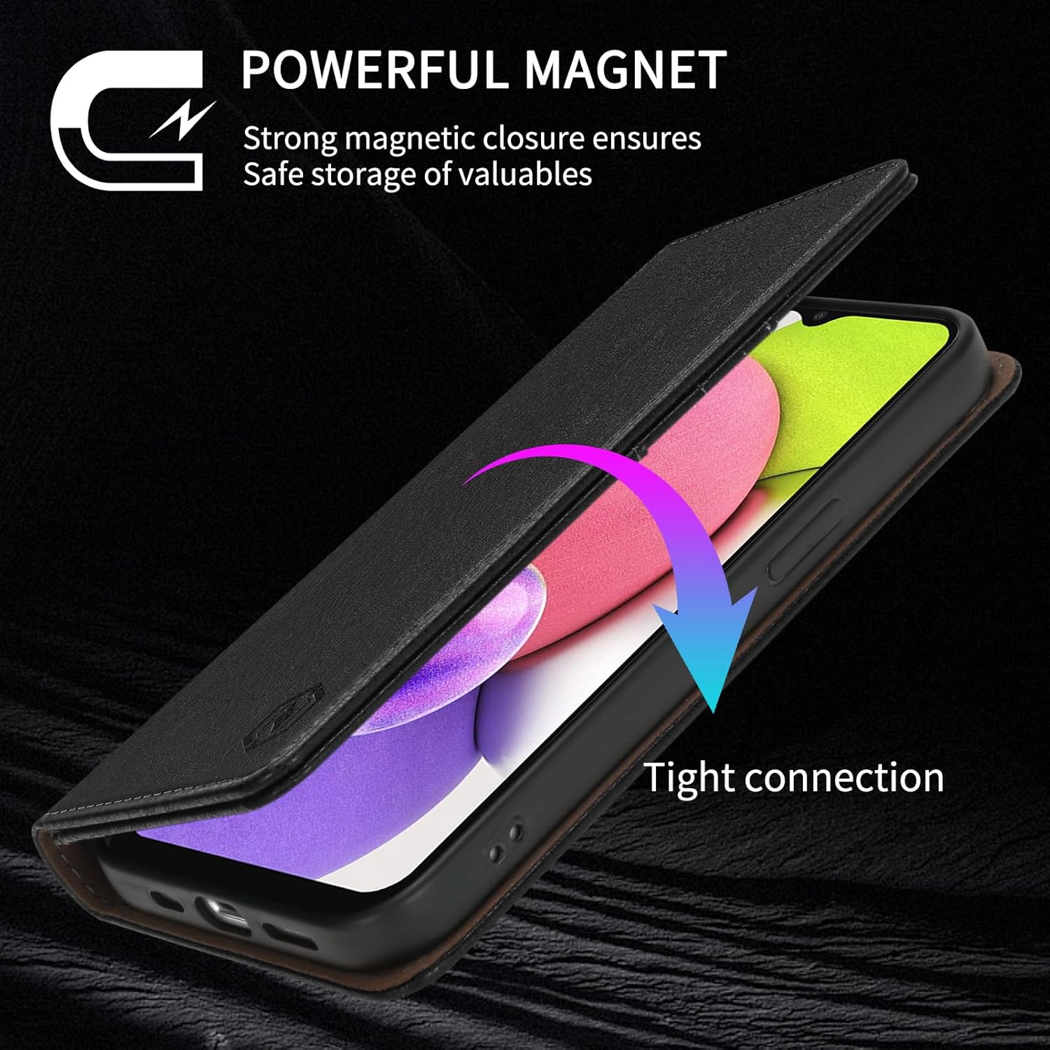 Funda tipo cartera para Samsung Galaxy A03s con bloqueo RFID, soporte de ranura para tarjetas, funda protectora de cuero para Samsung Galaxy A03s