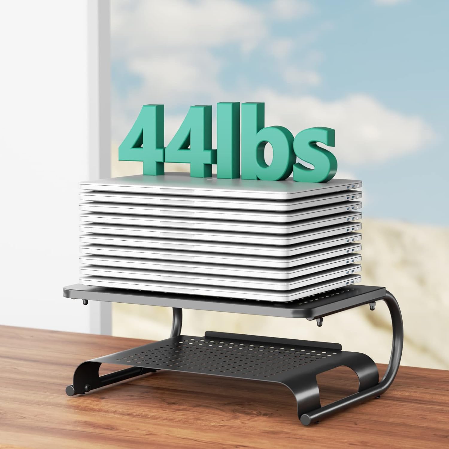 WALI Bundles-Soporte elevador para monitor y soporte elevador de escritorio para computadora