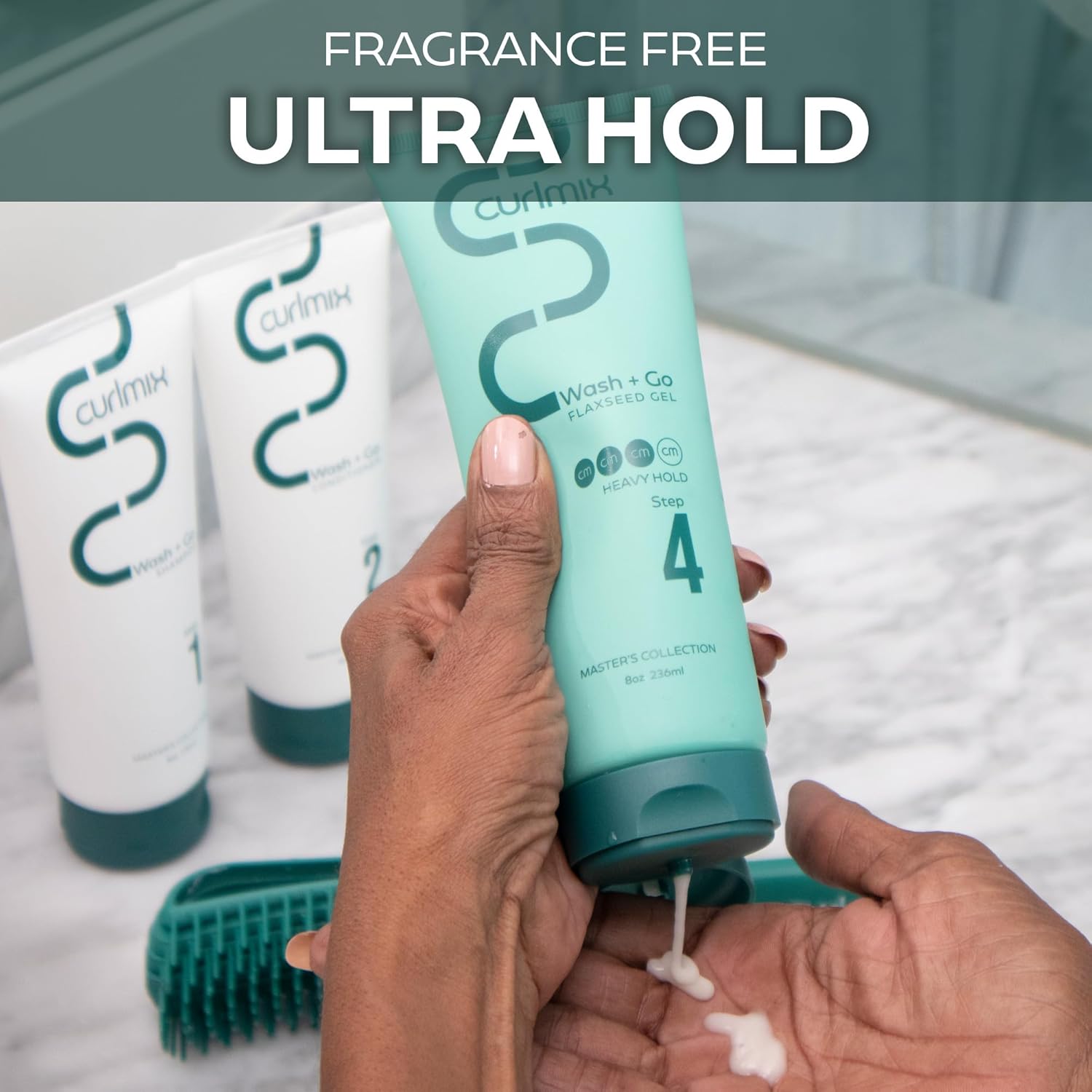 CurlMix Wash & Go System – Juego de champú y acondicionador para cabello rizado de muestra de tamaño de viaje, con humectante y gel de quinua, sin