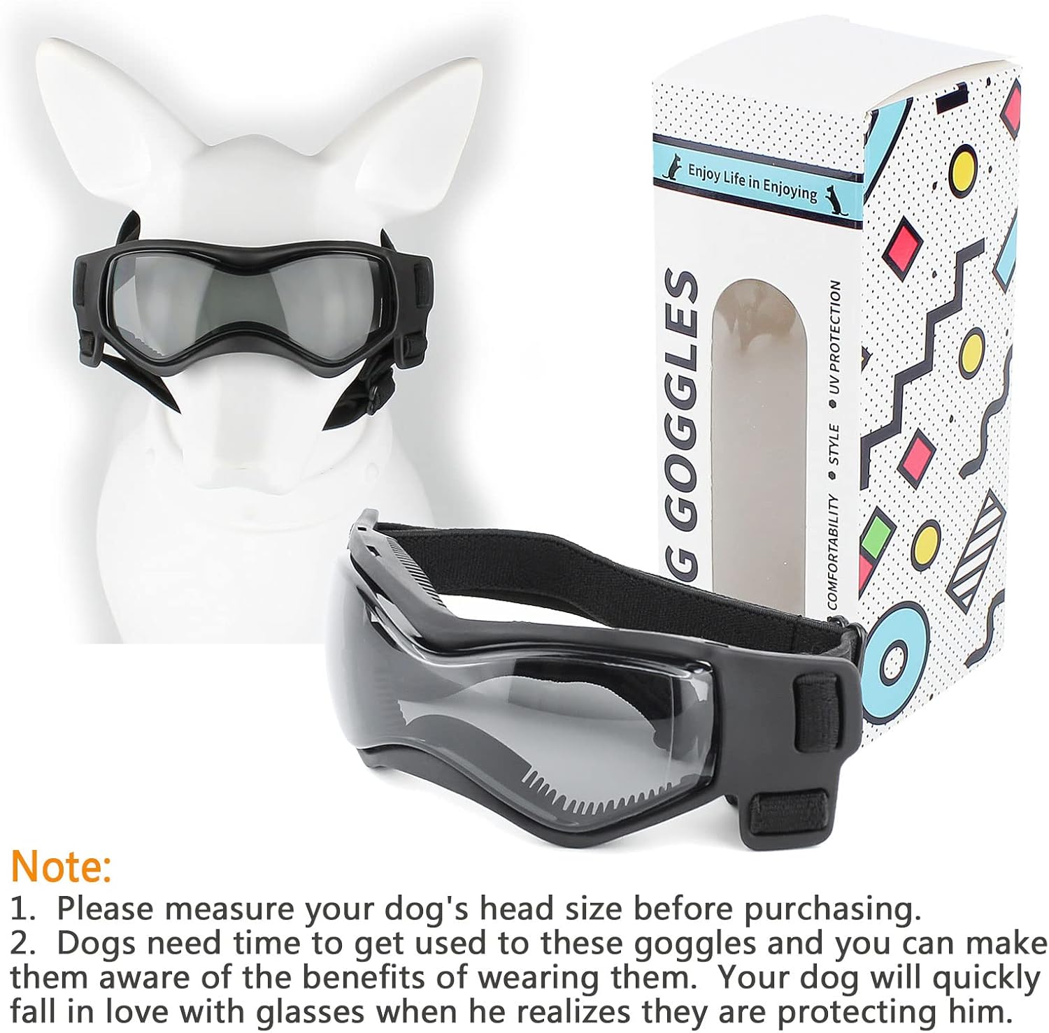 Gafas de sol para perros pequeños, lentes de sol para perros de raza pequeña, protección UV, protección contra el viento, protección contra el polvo
