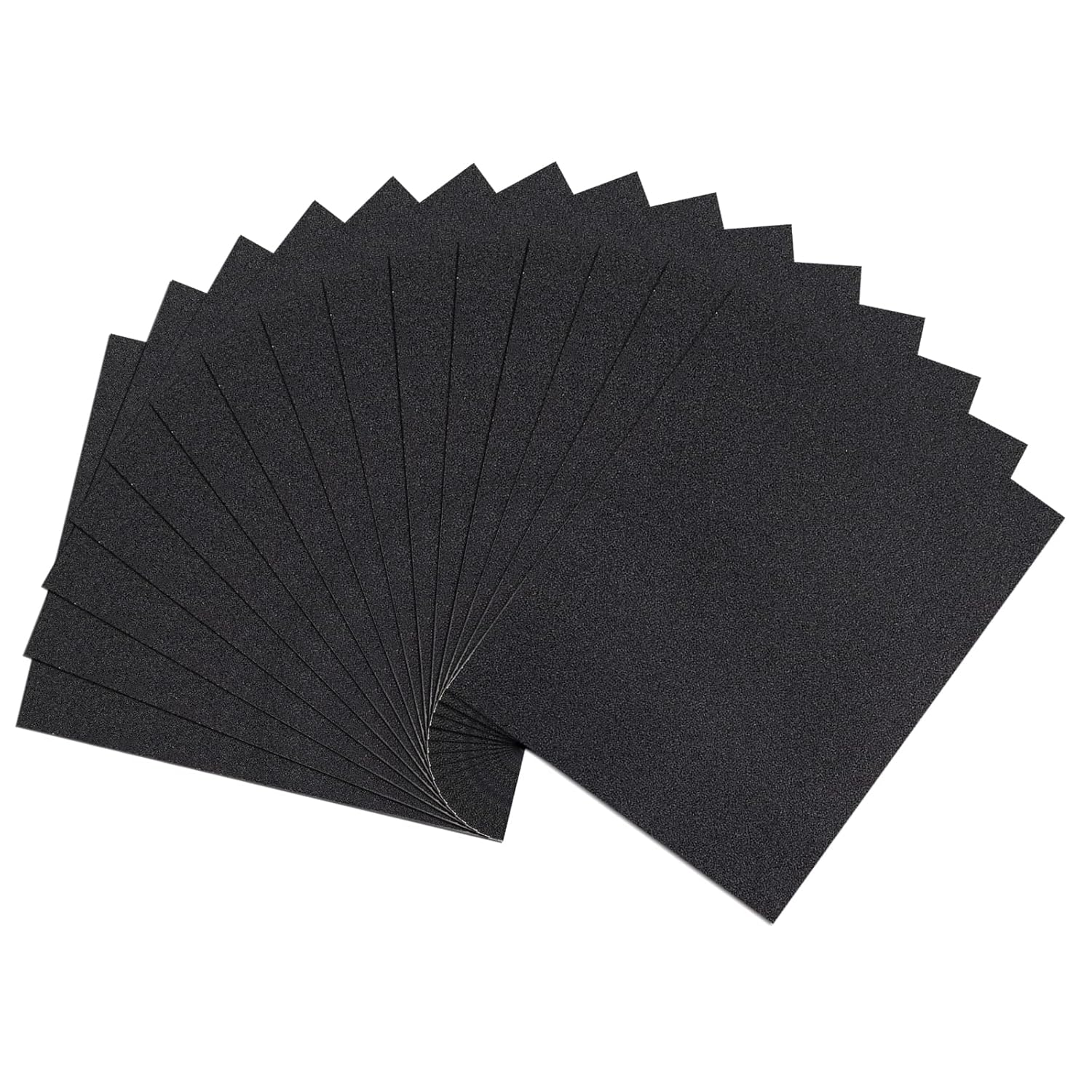 9 x 11 pulgadas, 15 piezas de papel de lija húmedo y seco, papel de arena abrasivo impermeable de grano 80, hojas de papel de lija de carburo de